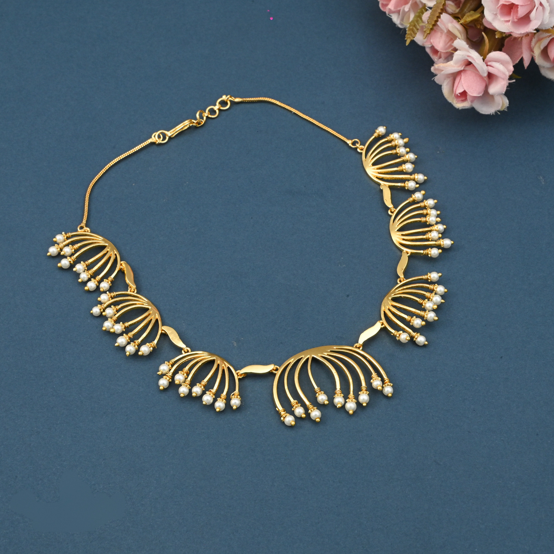 Lotus Pearl Necklace