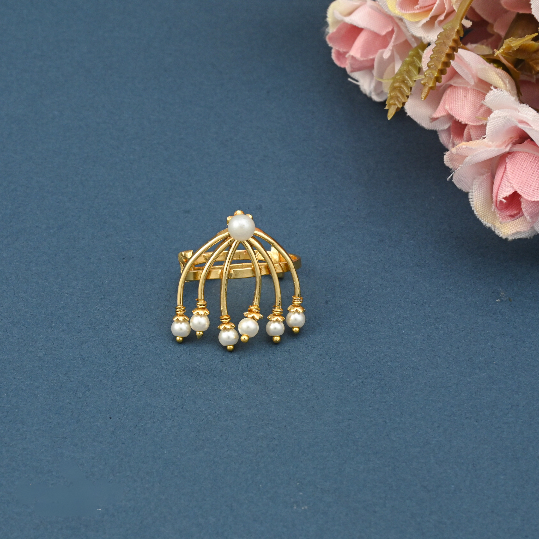 Lotus Pearl Ring