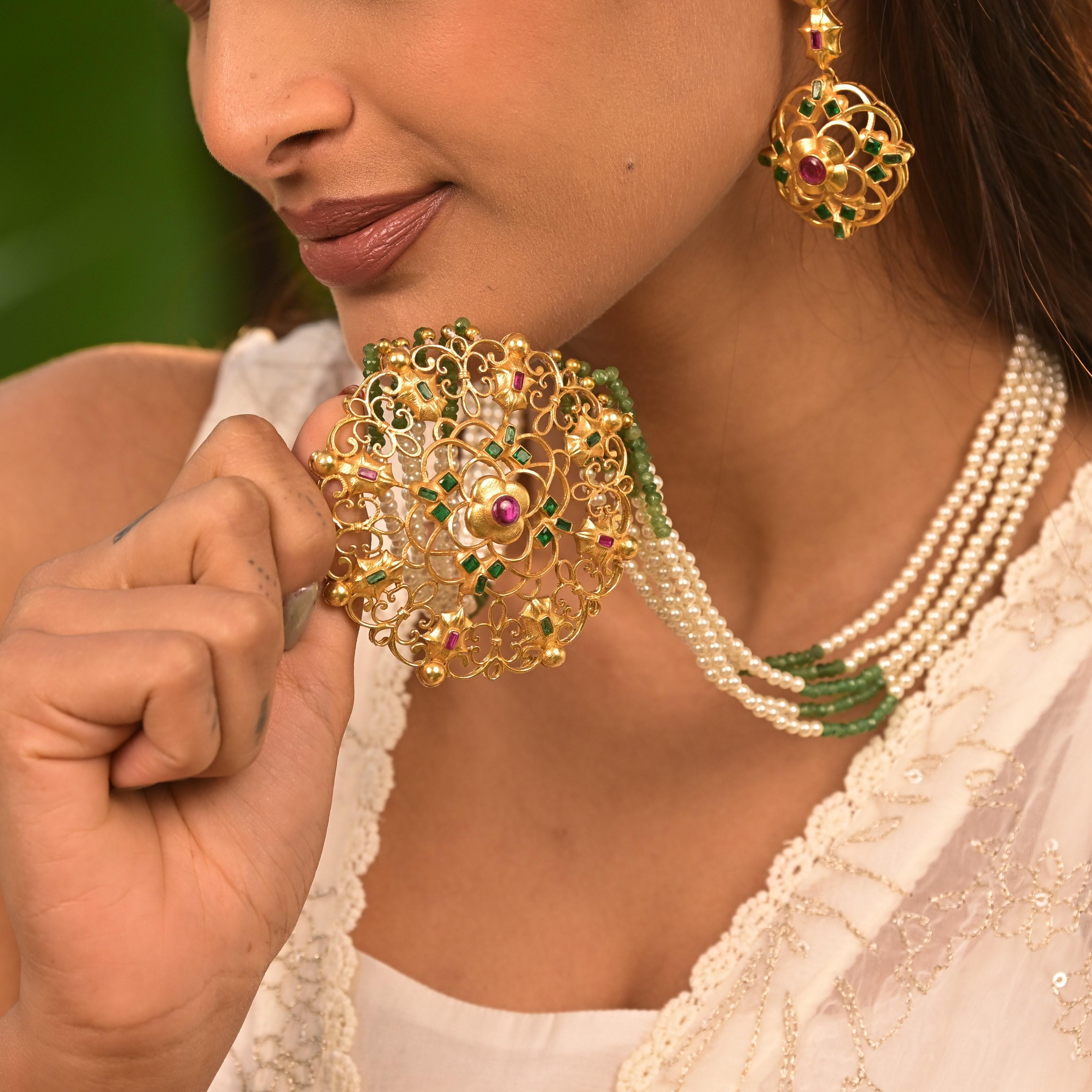 Advika Long Necklace | 925 Pure Silver