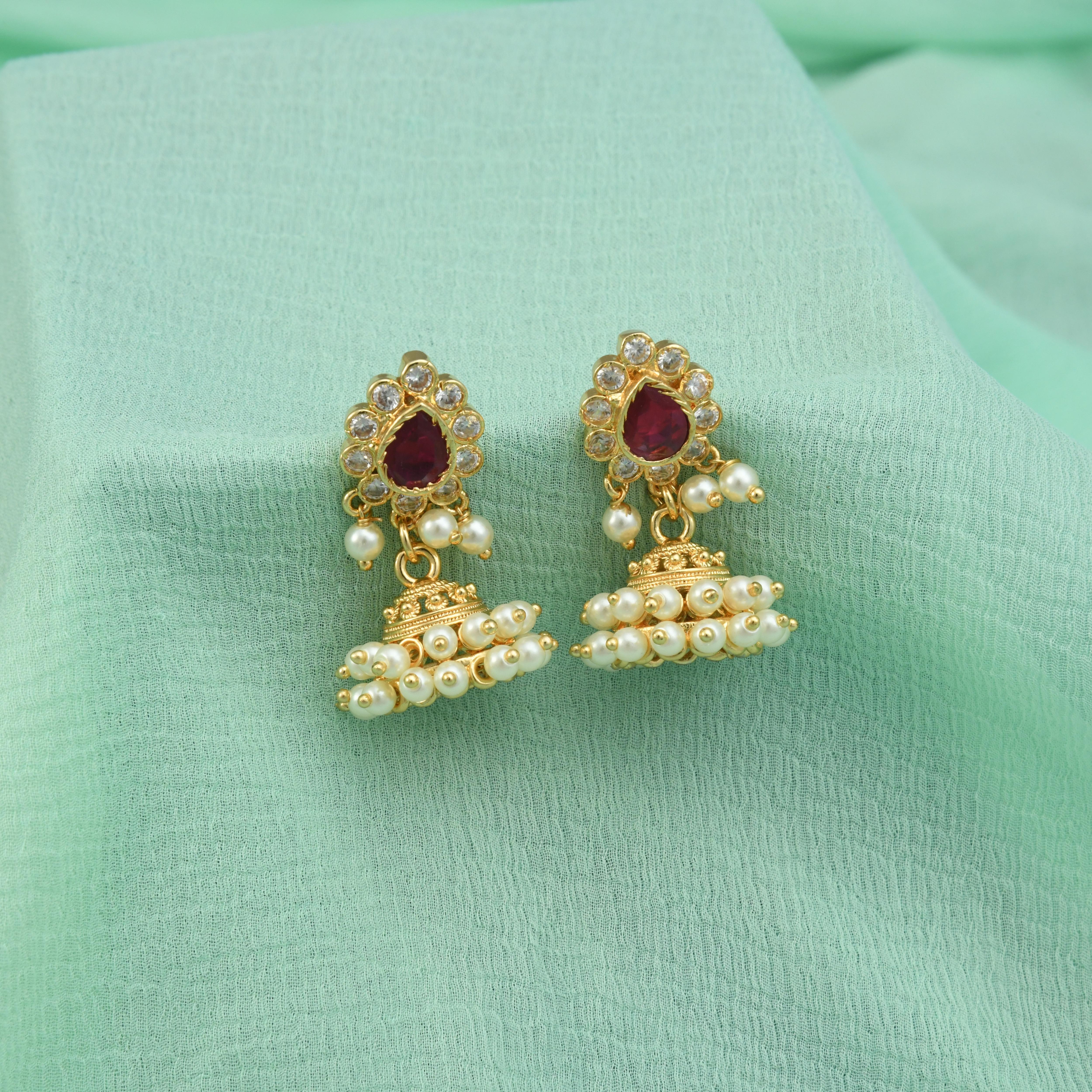 Pearl Droplet Jhumka
