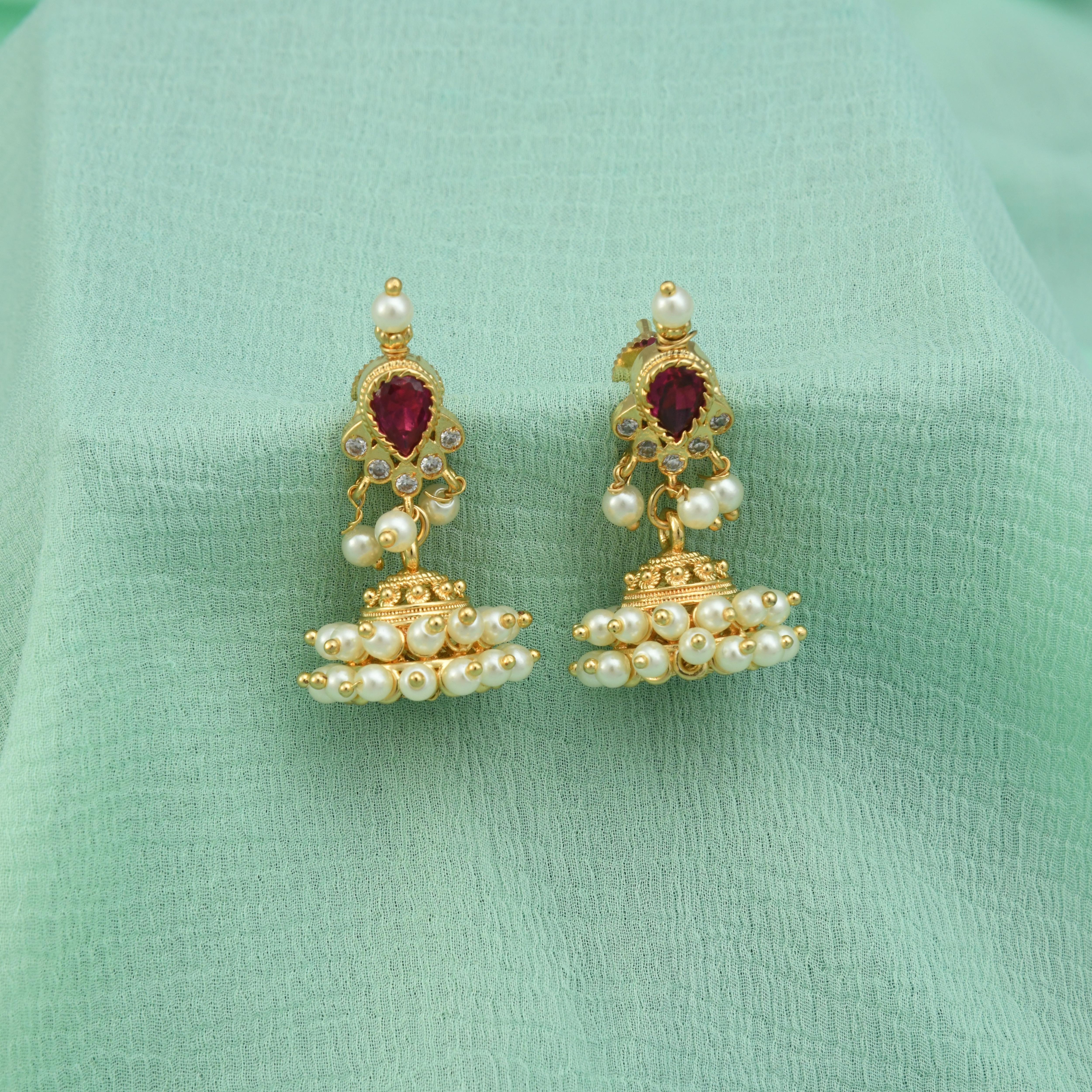 CZ Droplet Jhumka