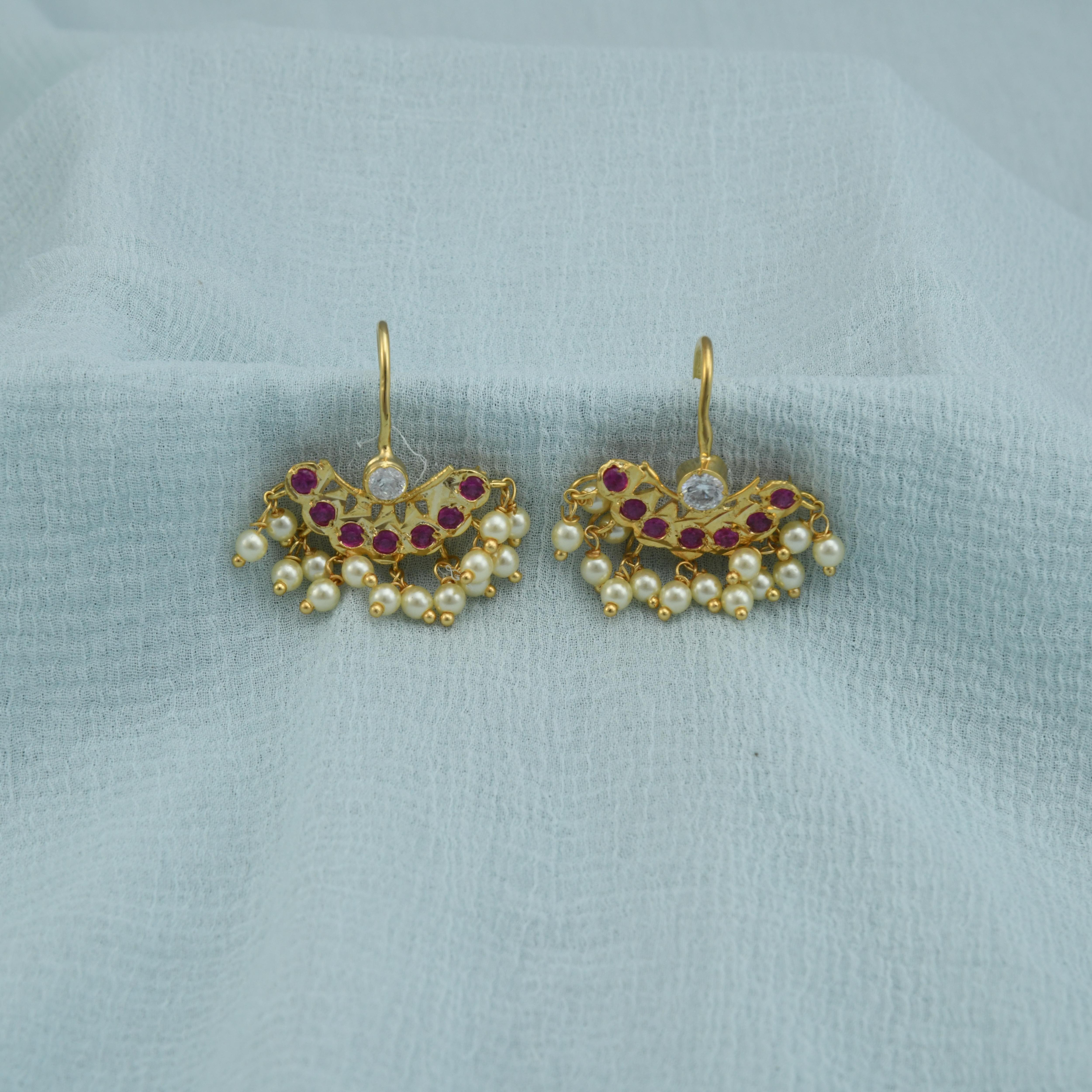 White-Pink CZ Bugadi