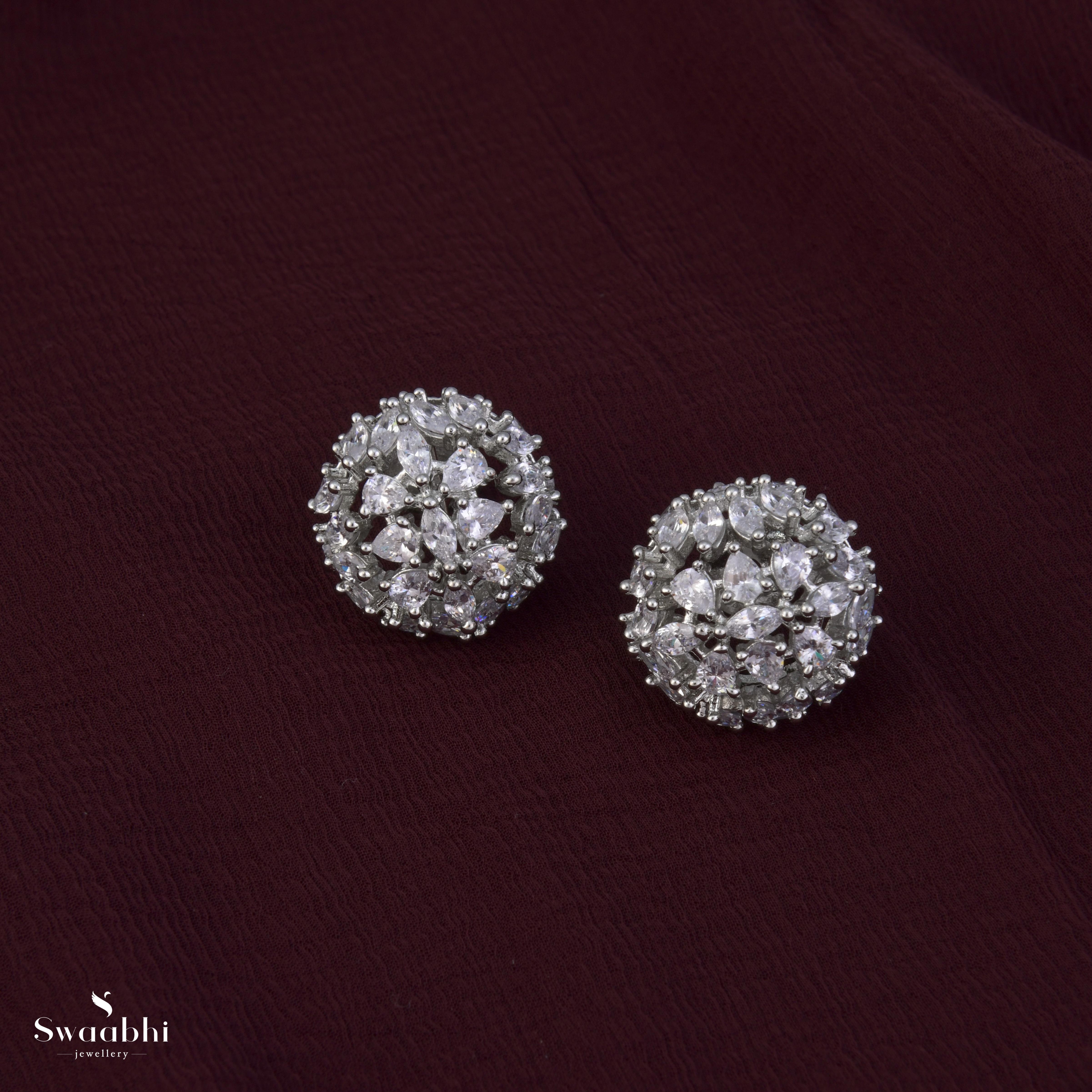 Dome CZ Earrings