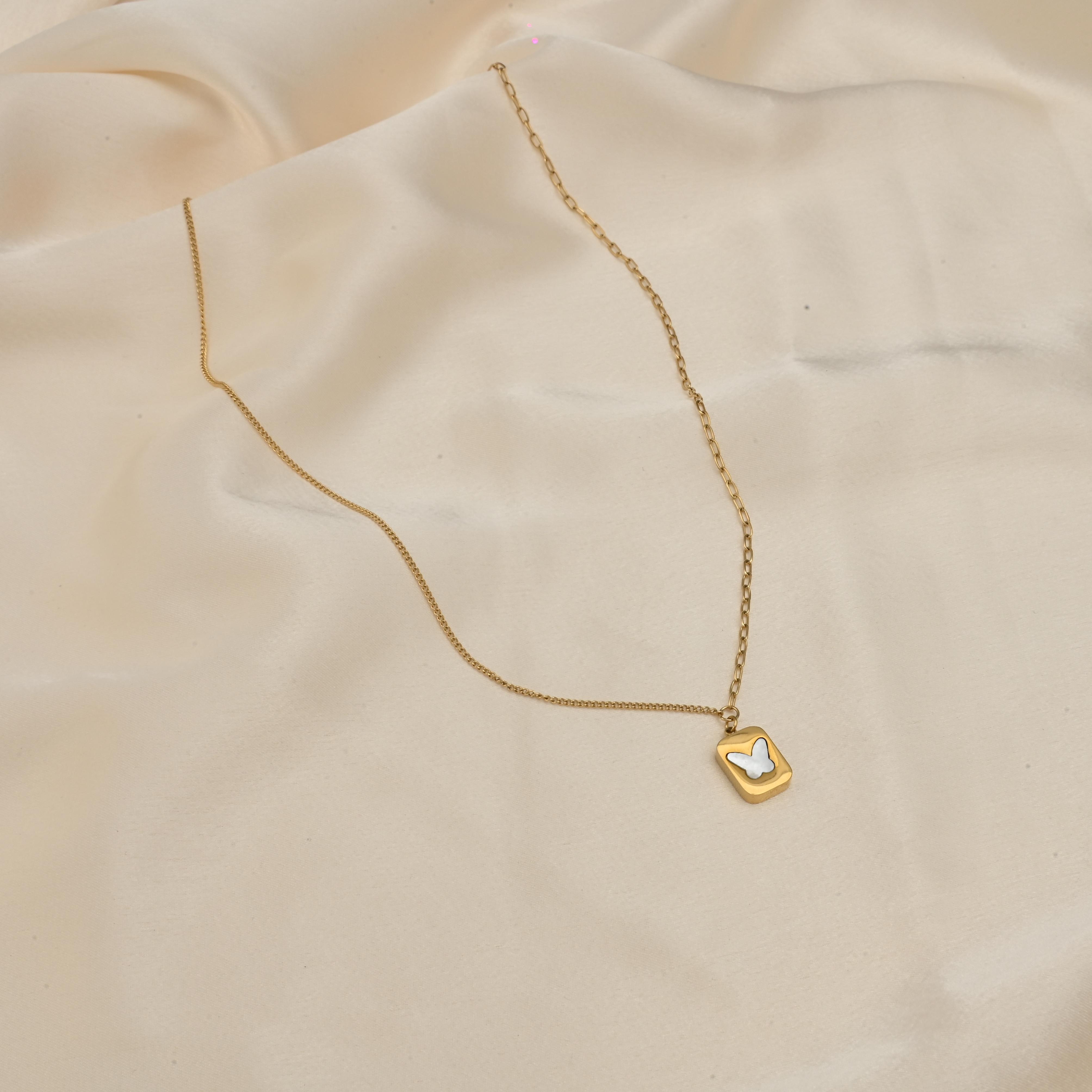 Delicate Butterfly Pendant Necklace, Maria
