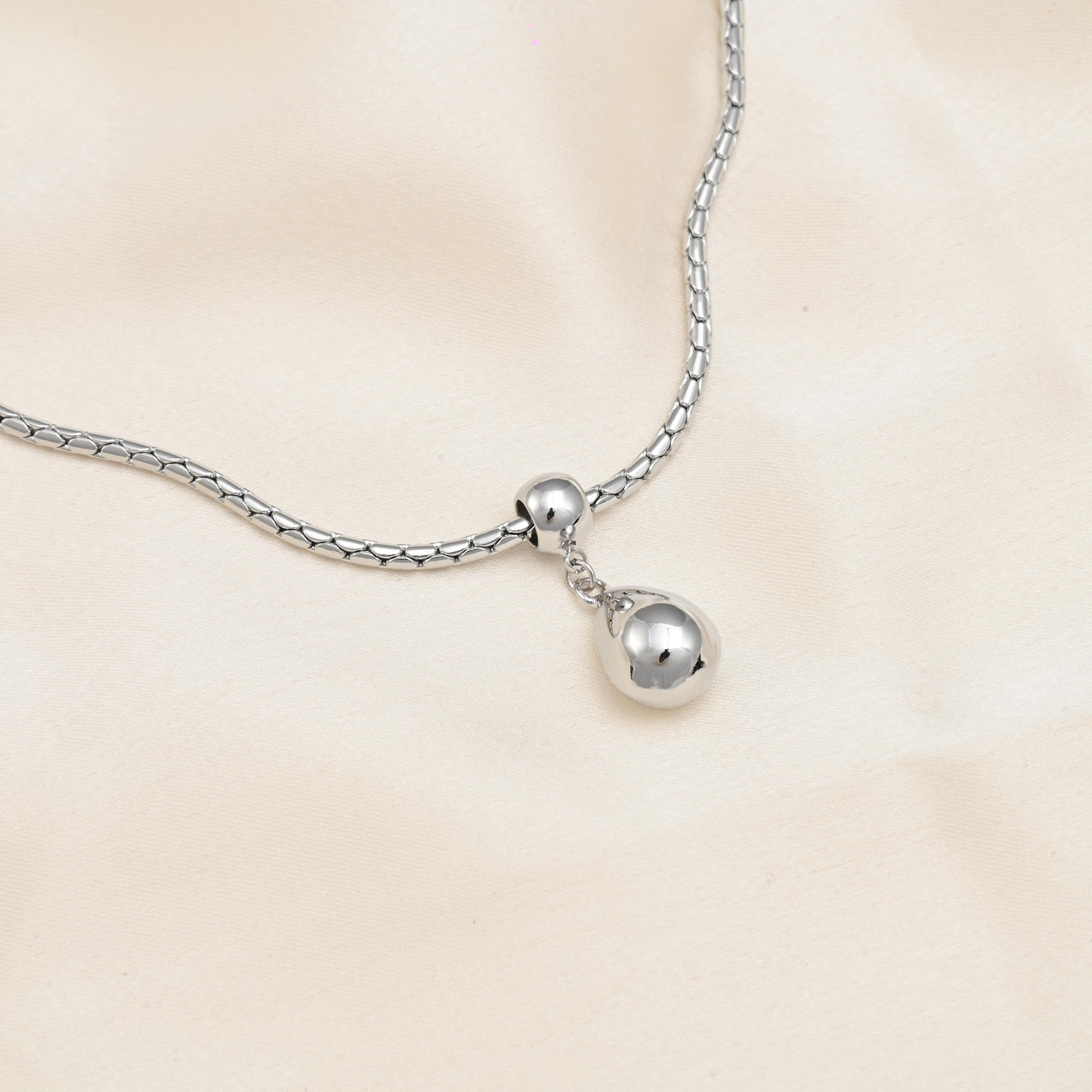 Drop Pendant Necklace Stainless Steel