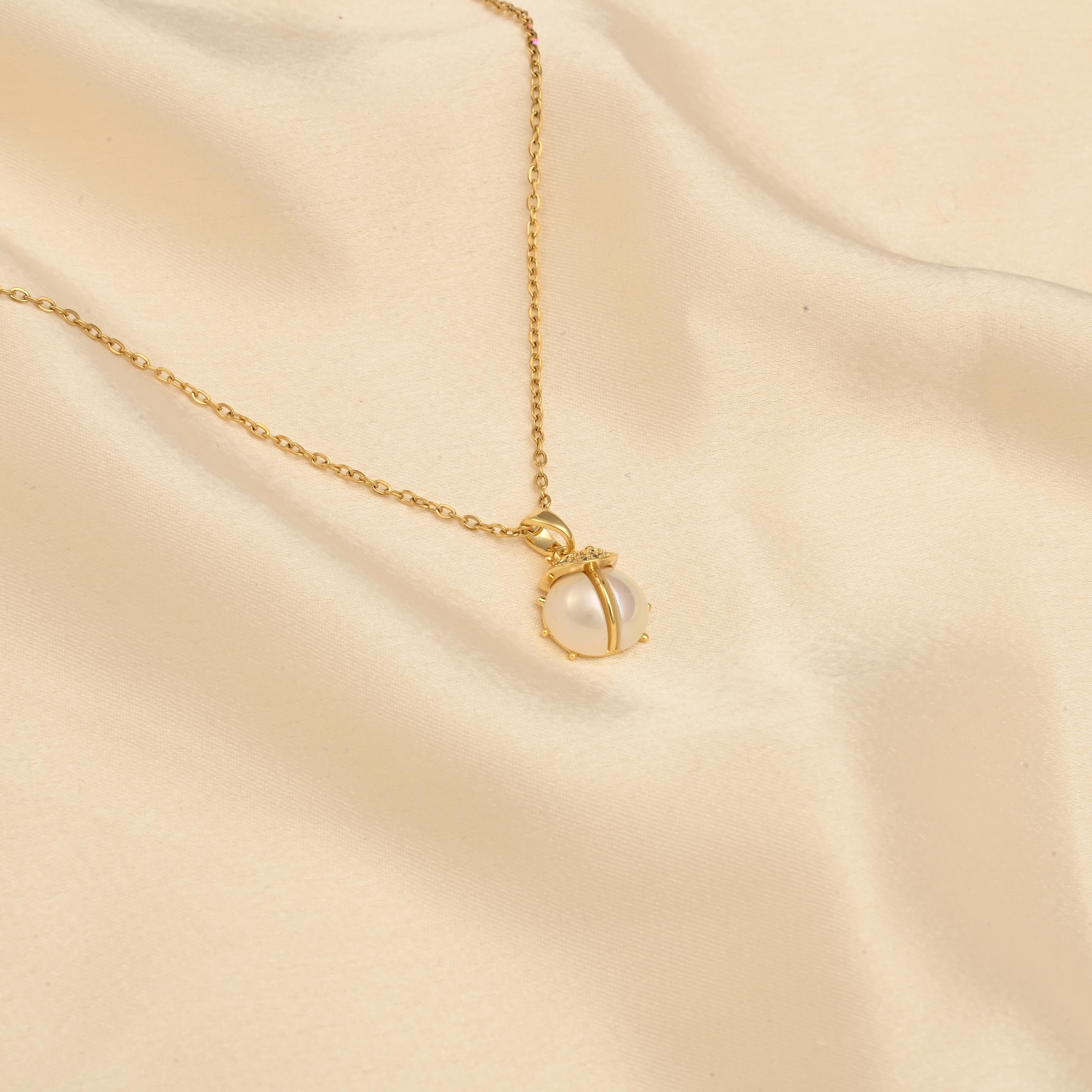 Lady Bug Pendant Necklace