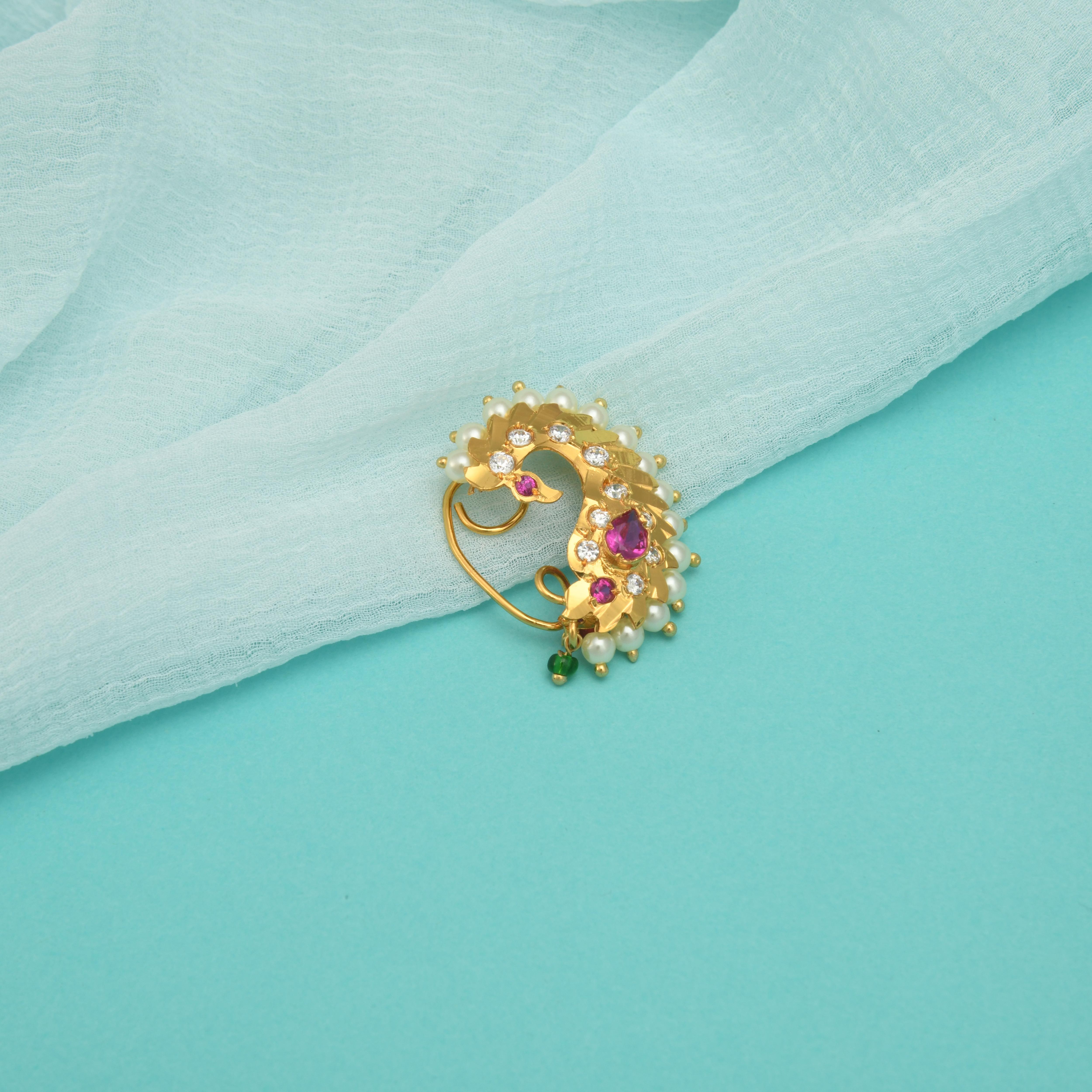 Golden Peacock Nath