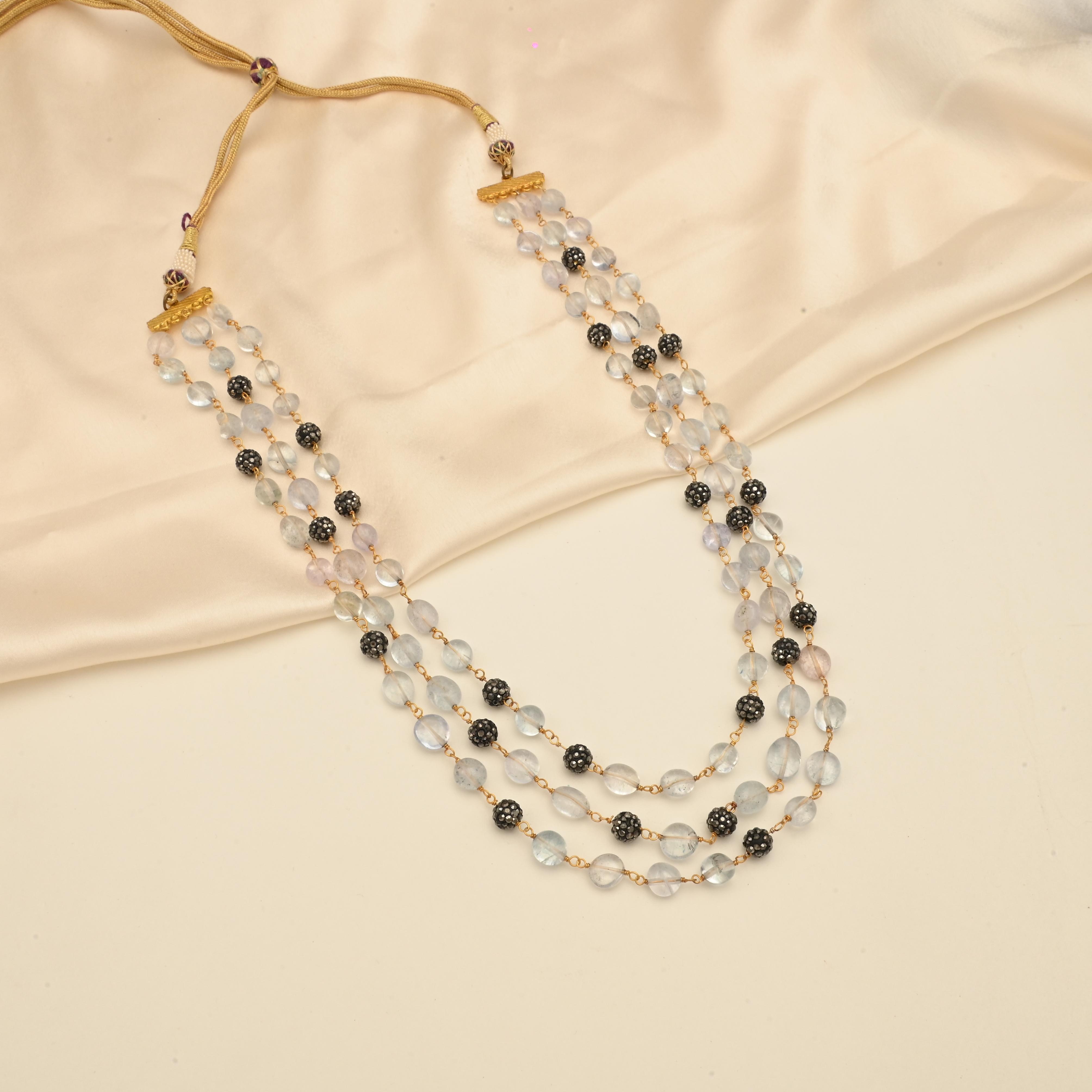 Quartz Beaded Layered Necklace