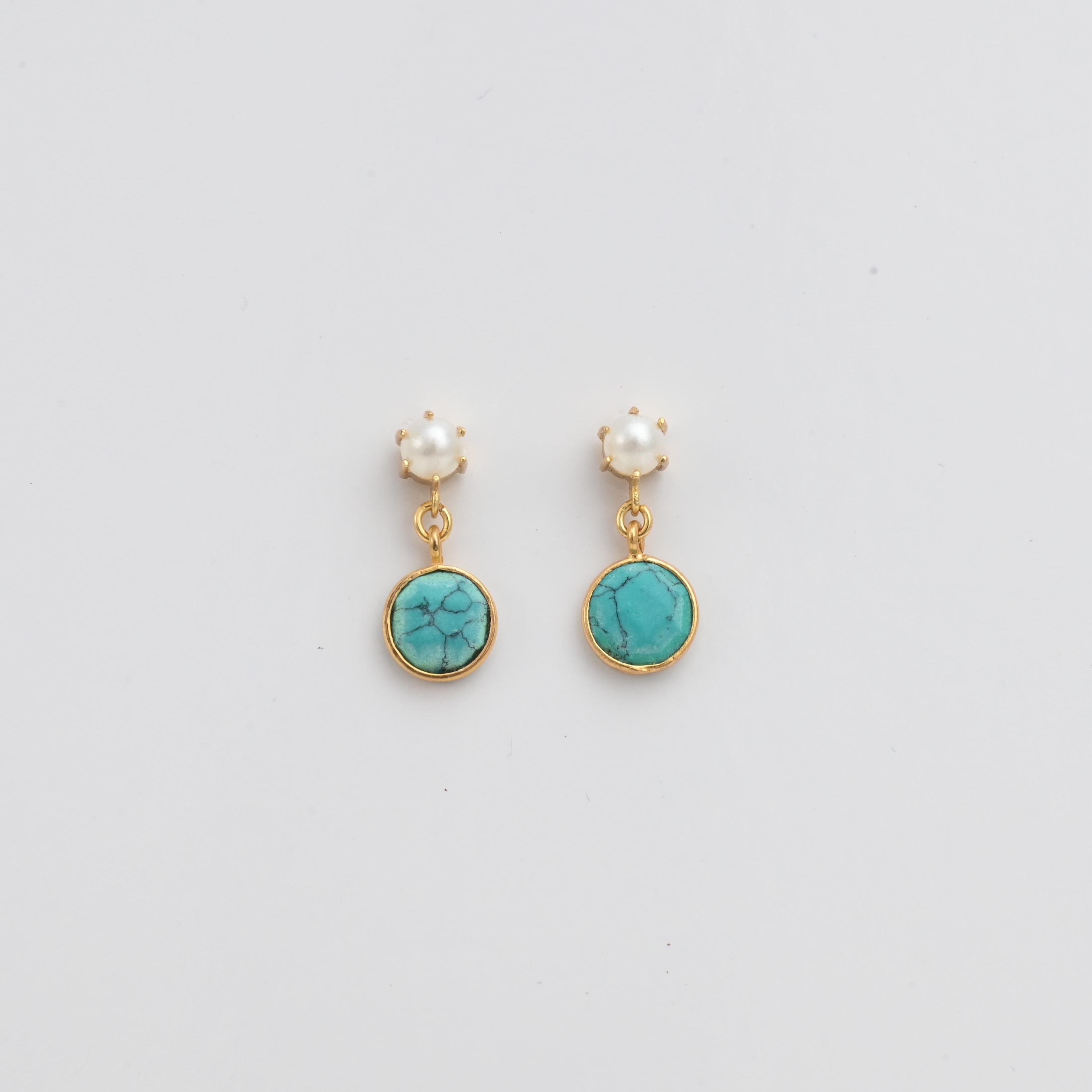 Pearl Turquoise Earrings