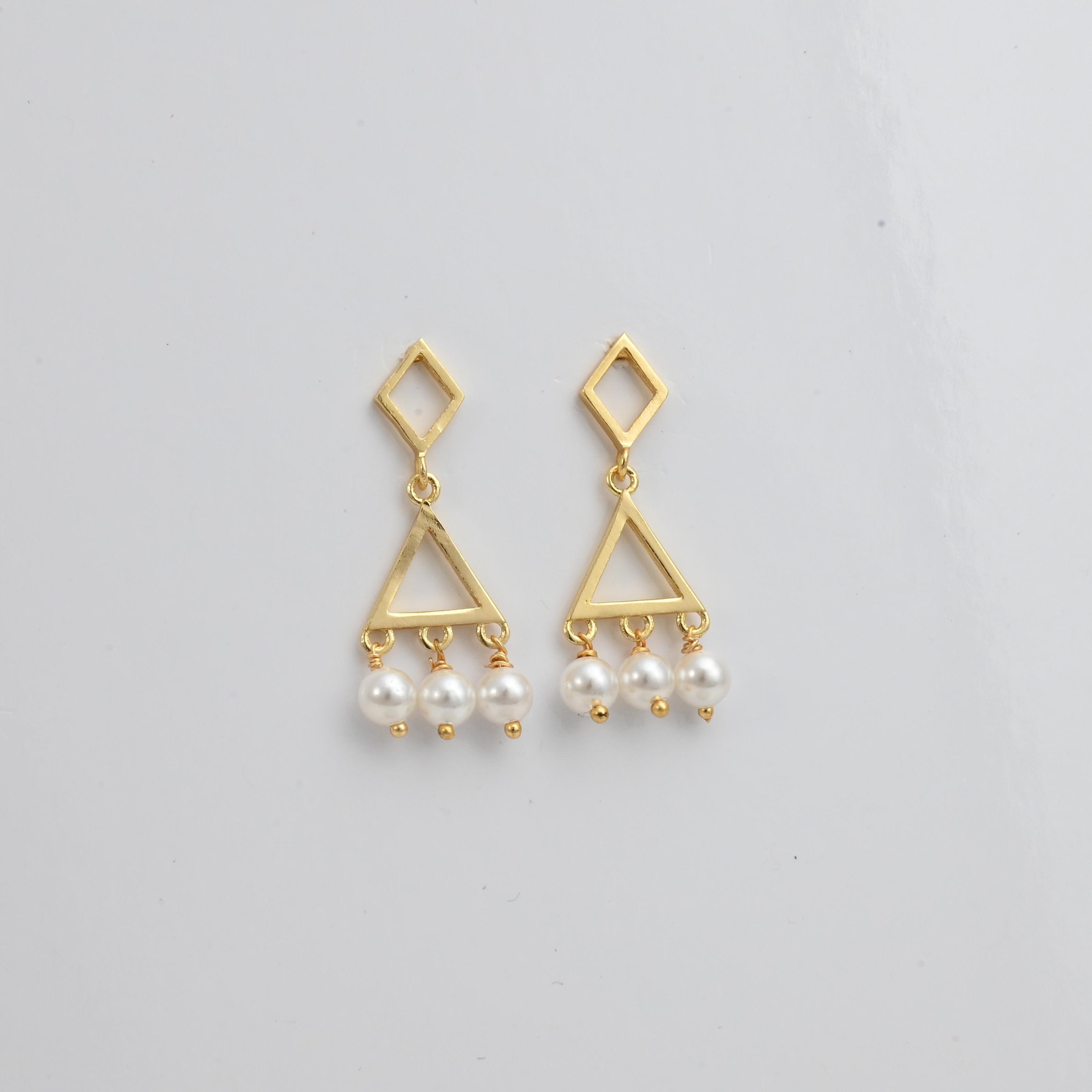 Trio Pearl Danglers