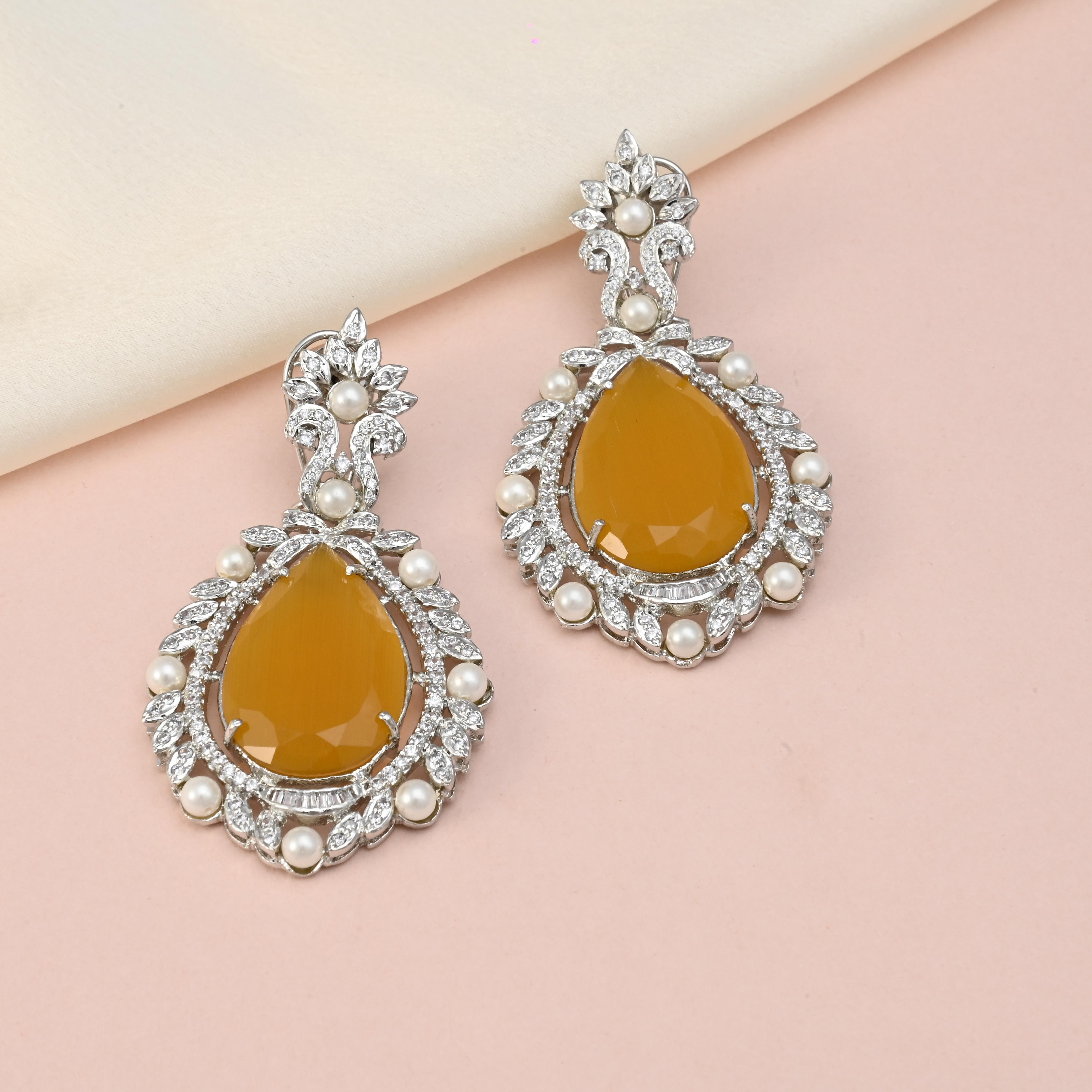 Sitara Statement CZ Earrings