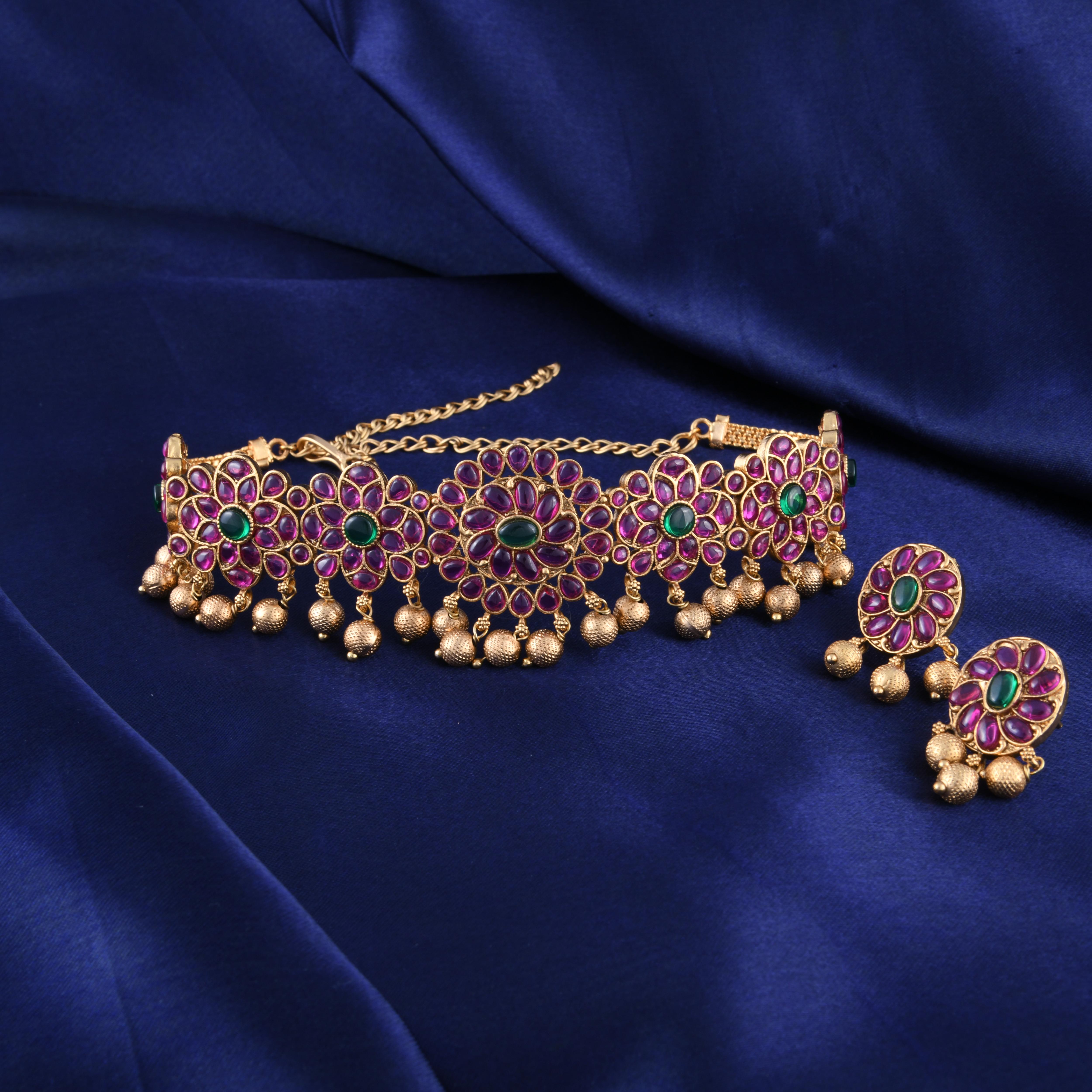 Bhavini Temple Choker Necklace