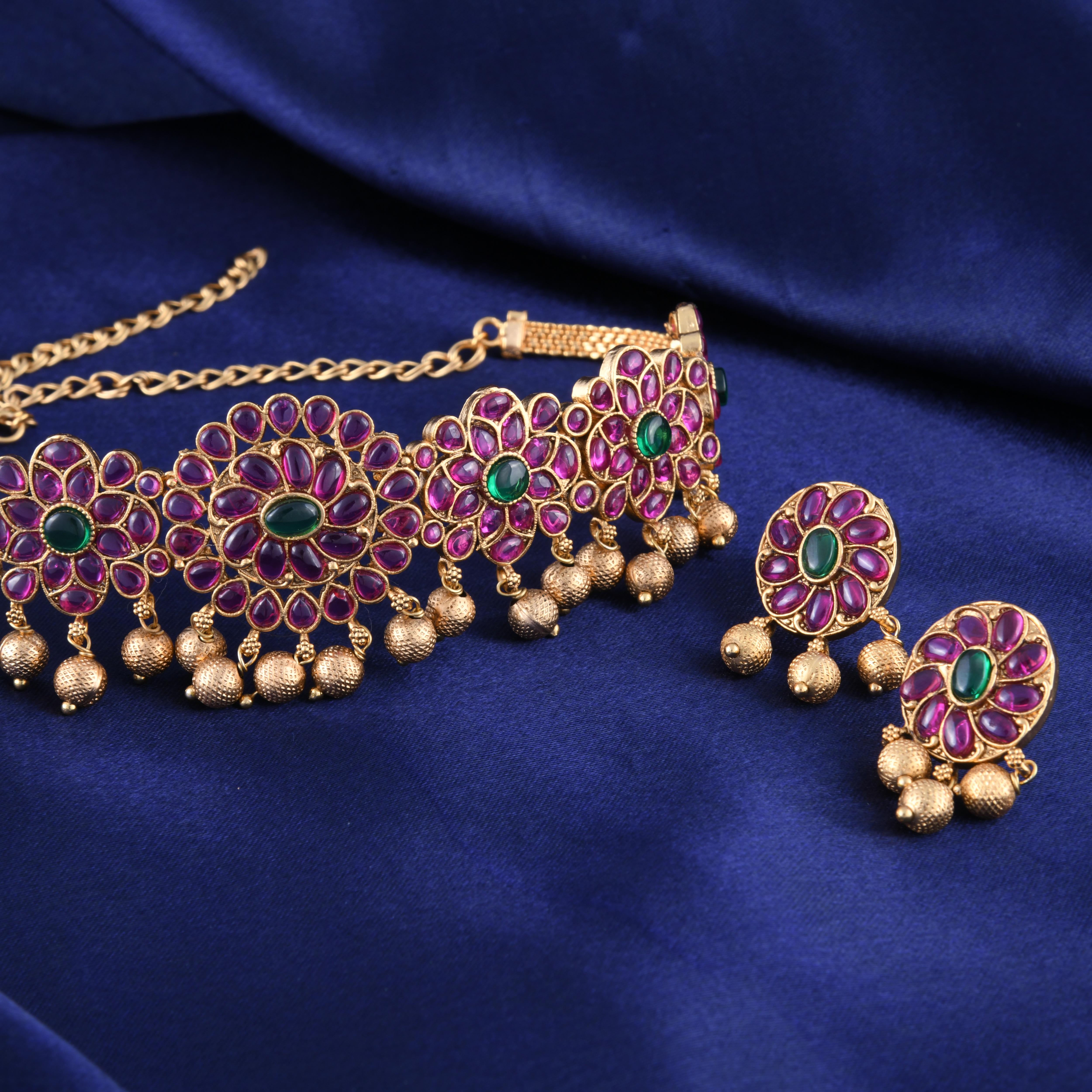 Bhavini Temple Choker Necklace