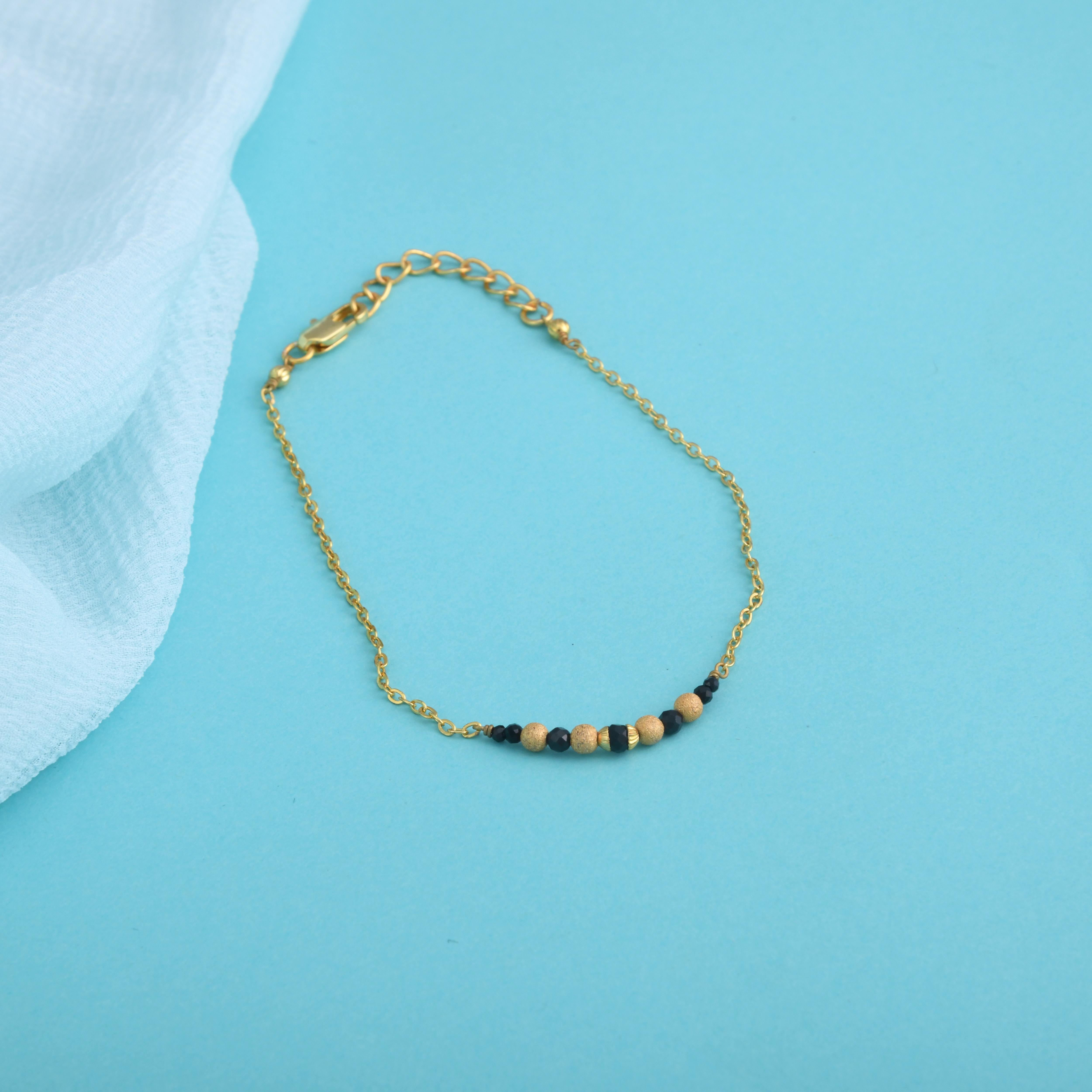 Small Gold Beads Mangalsutra Bracelet