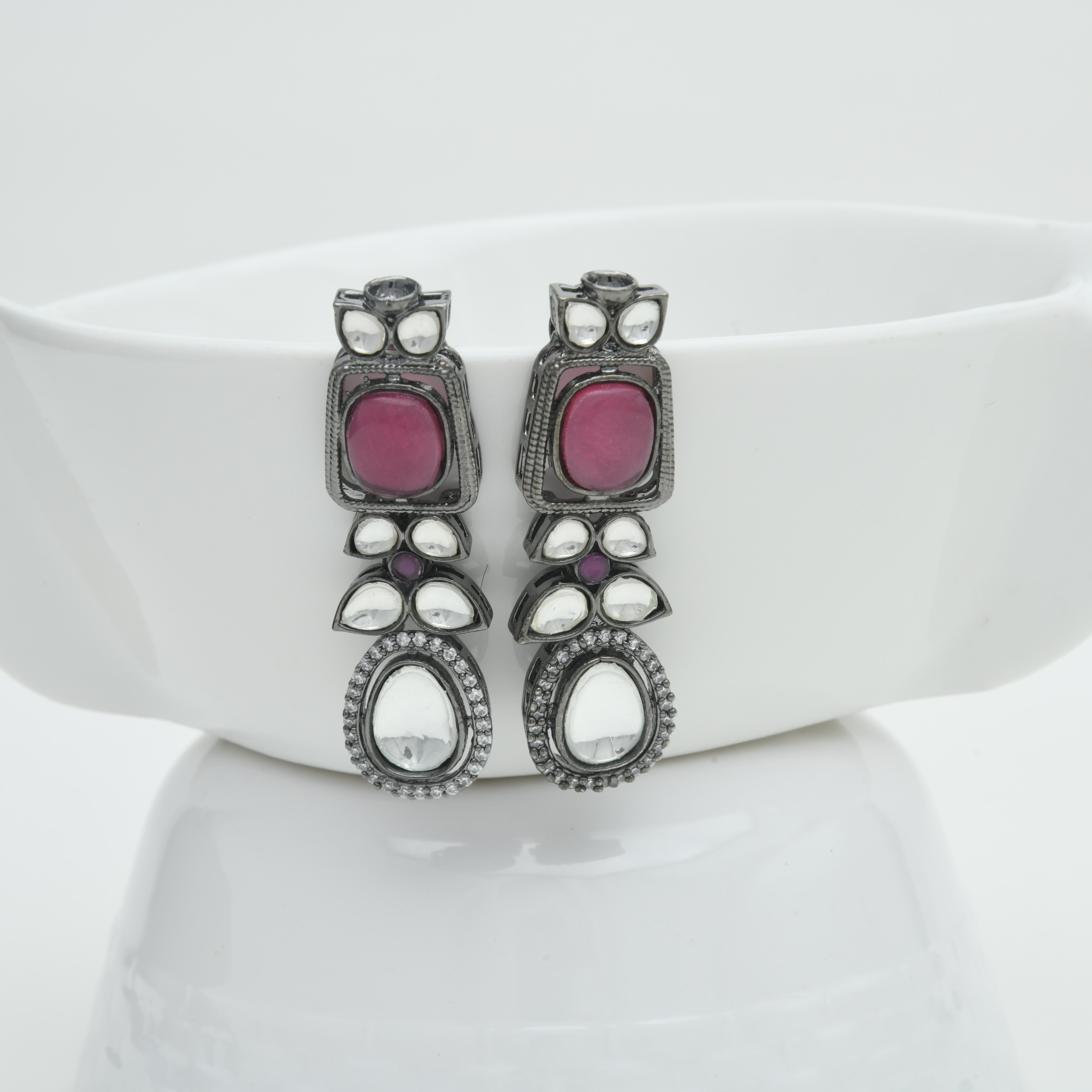 Dark Toned CZ Earrings