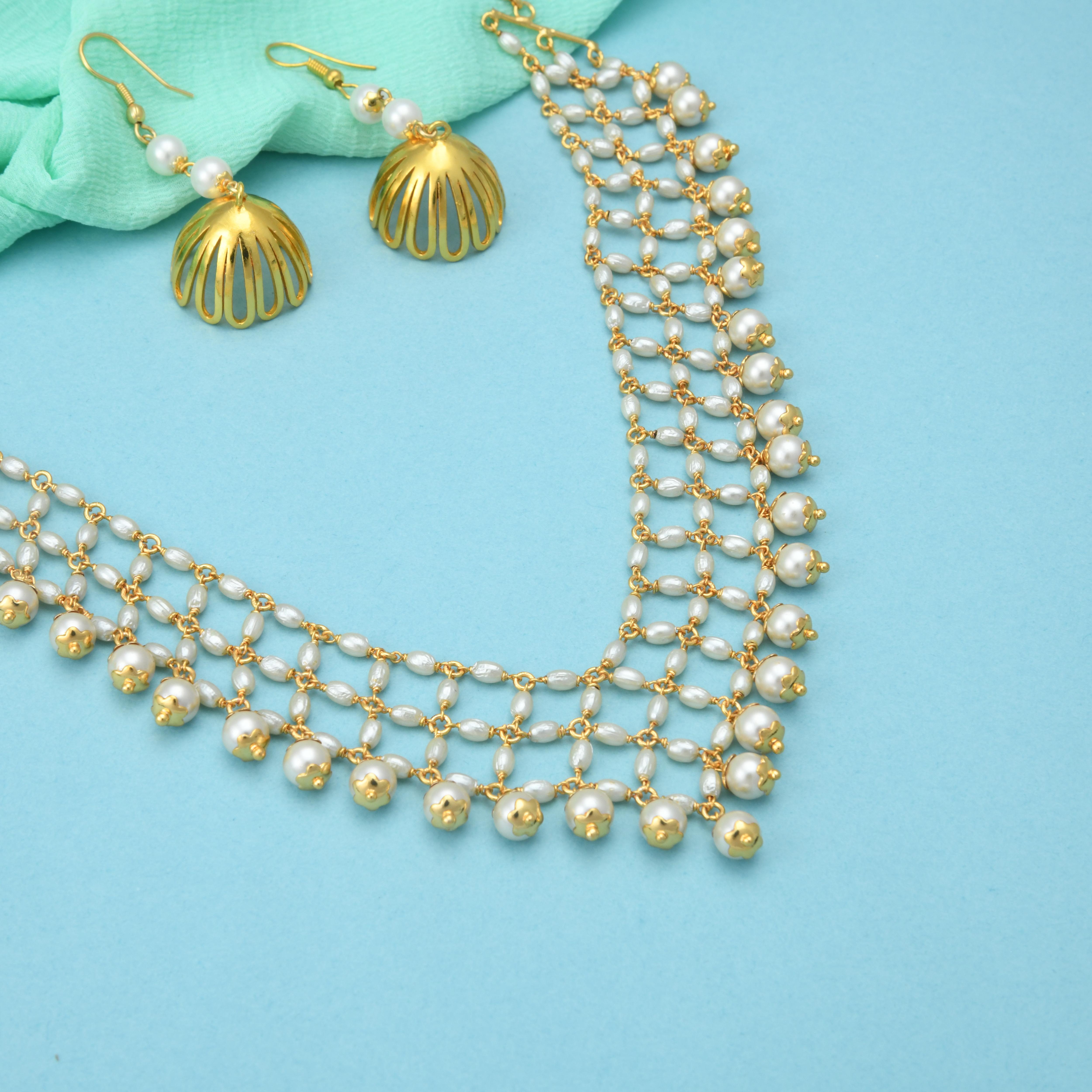 Nakshi Pearl Jali Necklace