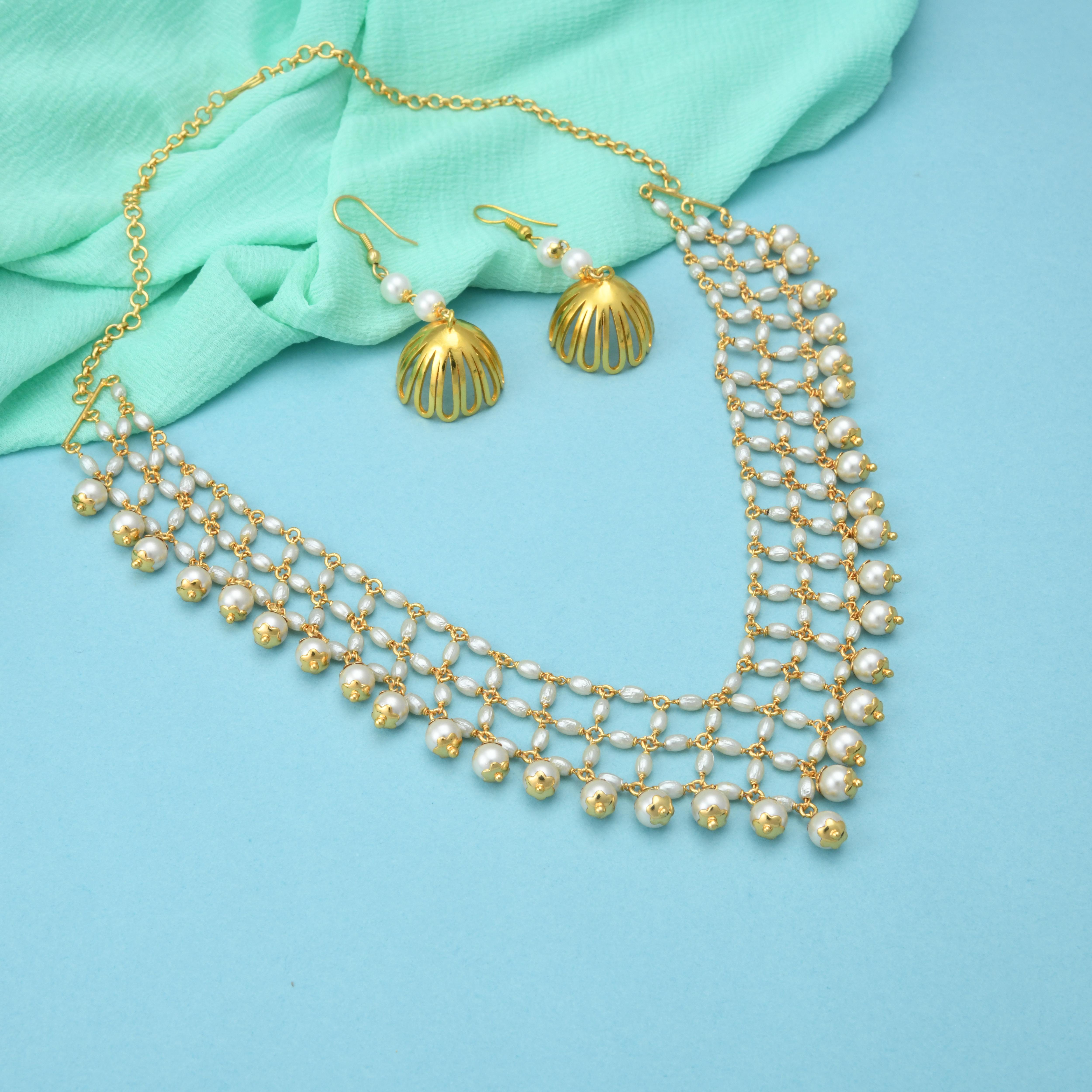Nakshi Pearl Jali Necklace