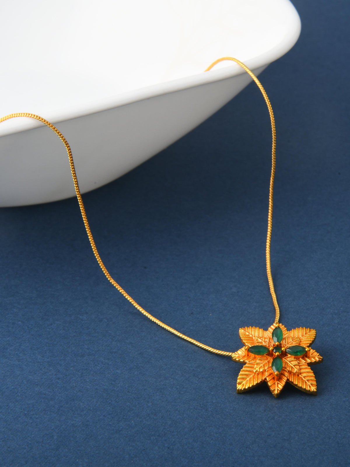 Mint Leaf Pendant Necklace