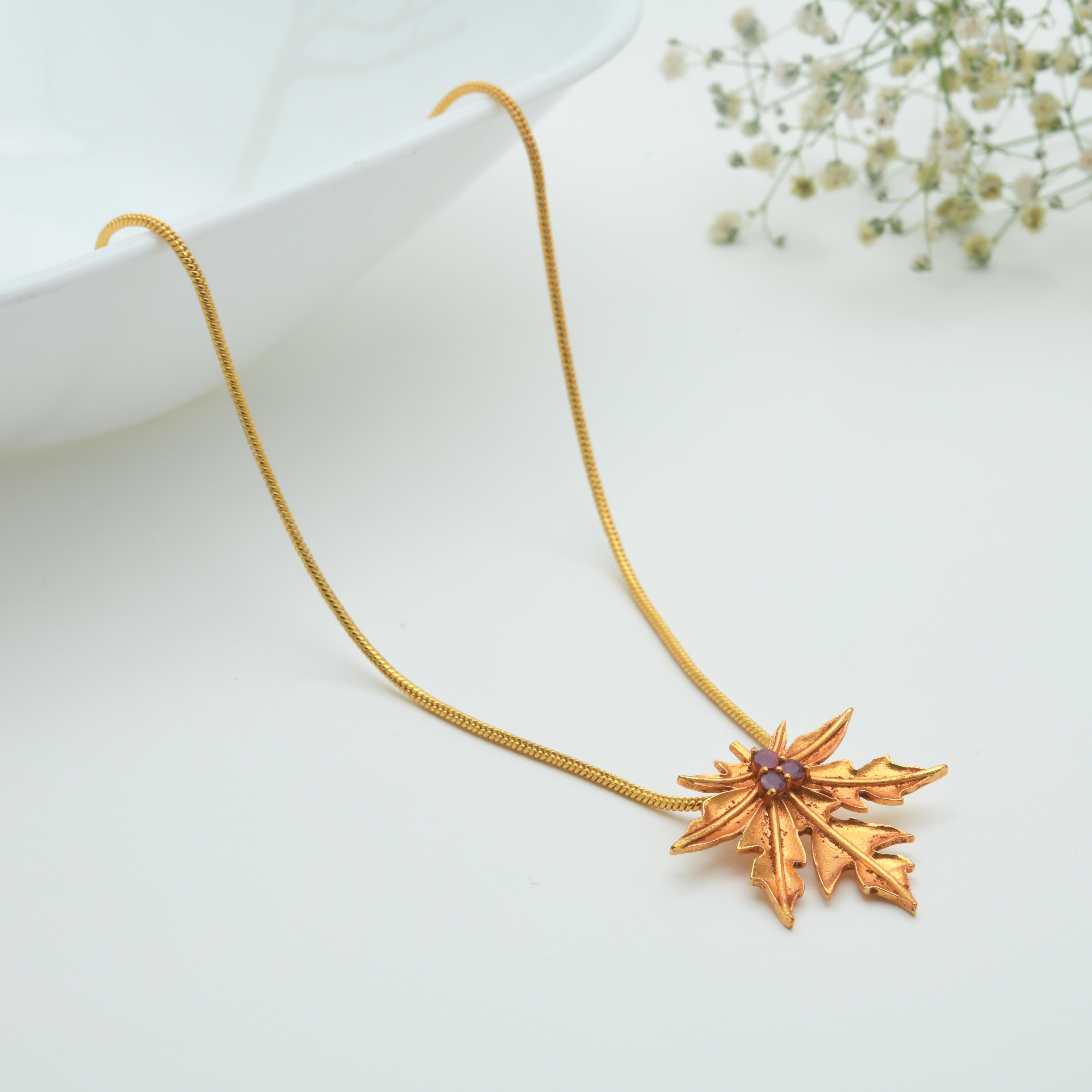 Papaya Pendant Necklace