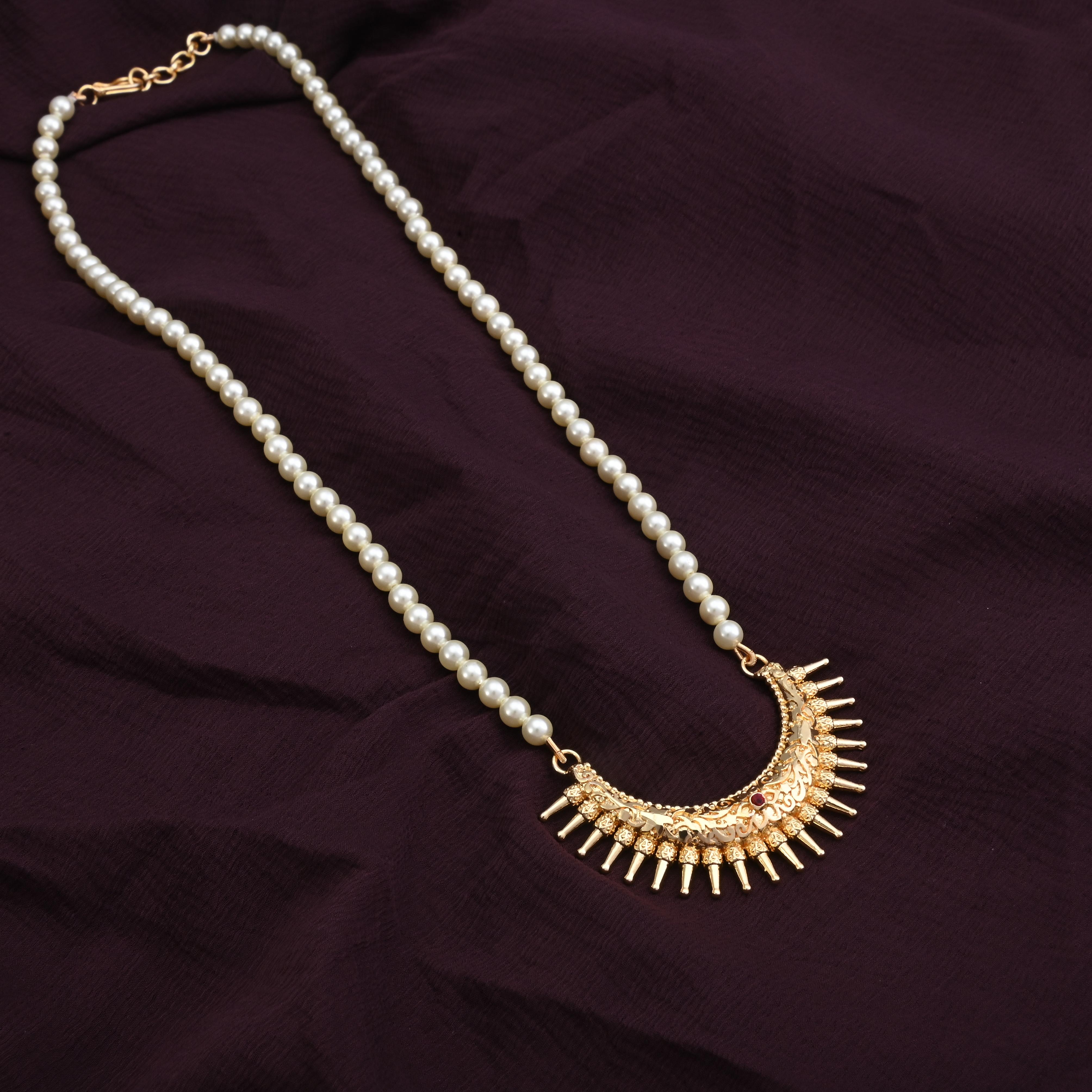 Maharashtrian Rajeshwari Pearl Necklace