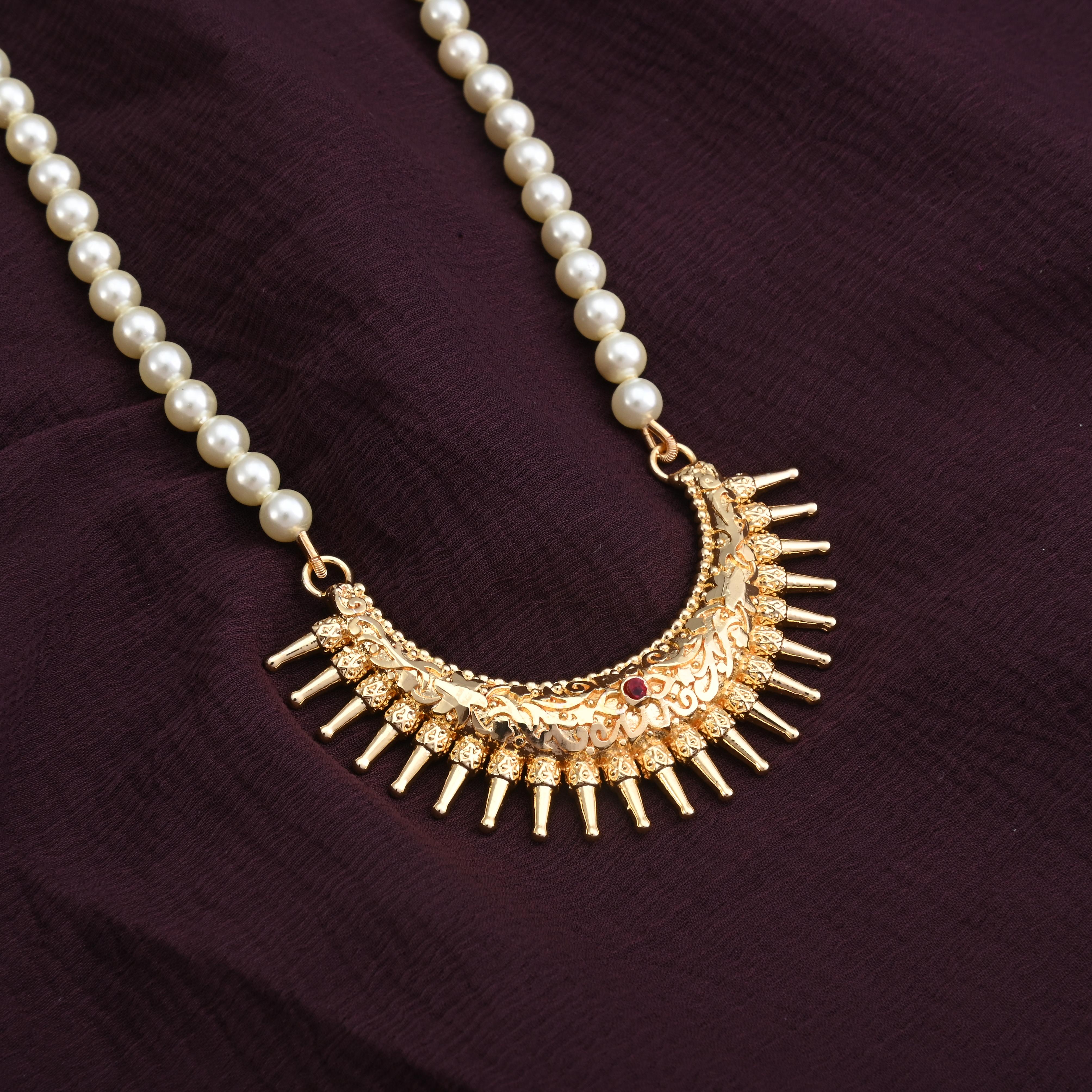 Maharashtrian Rajeshwari Pearl Necklace