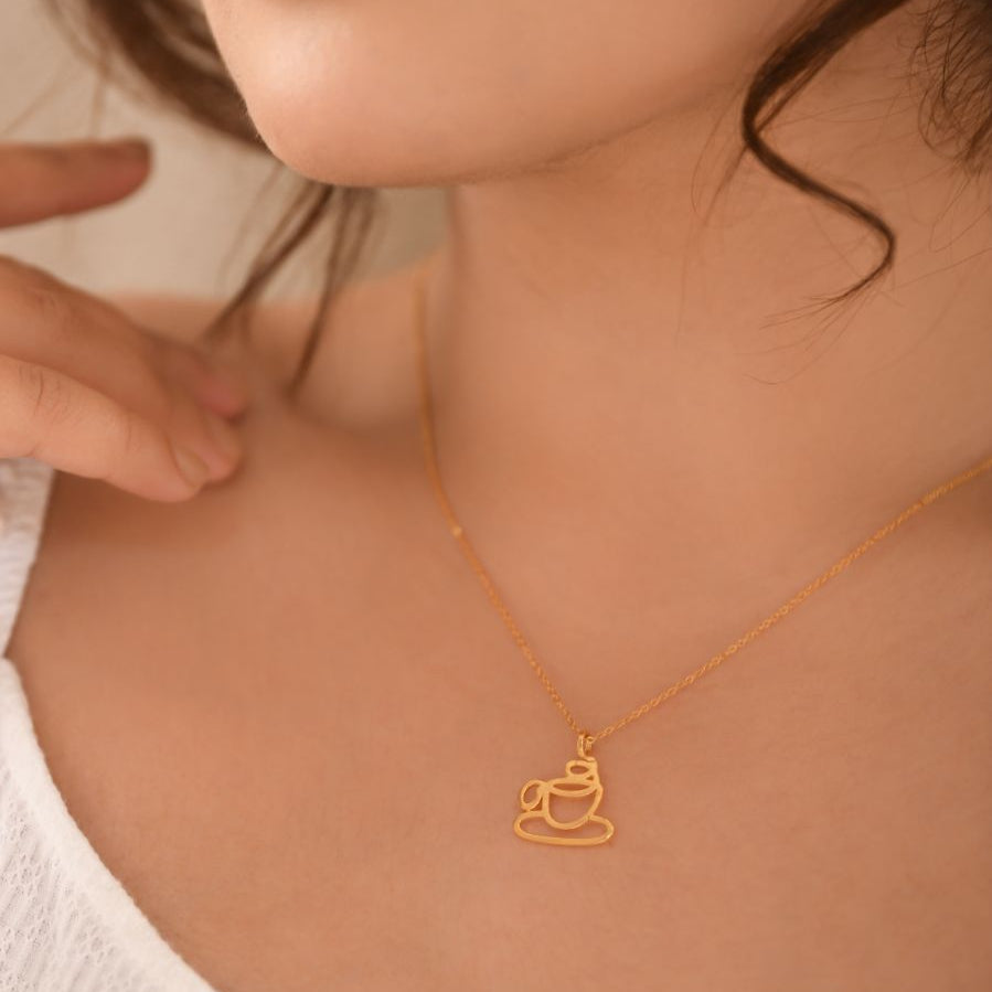 Coffee Pendant Necklace