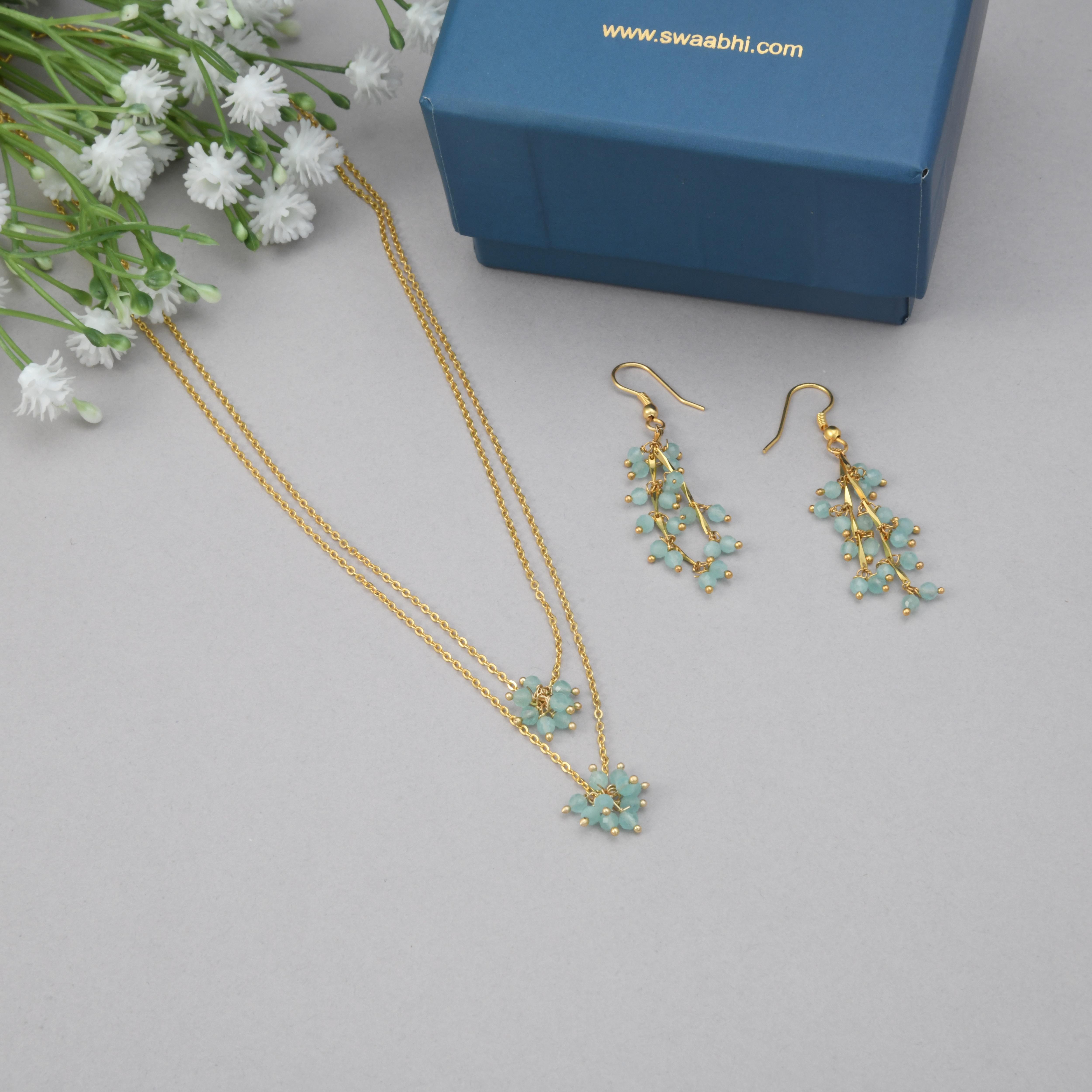 Elena Two Layer Chain Necklace Set