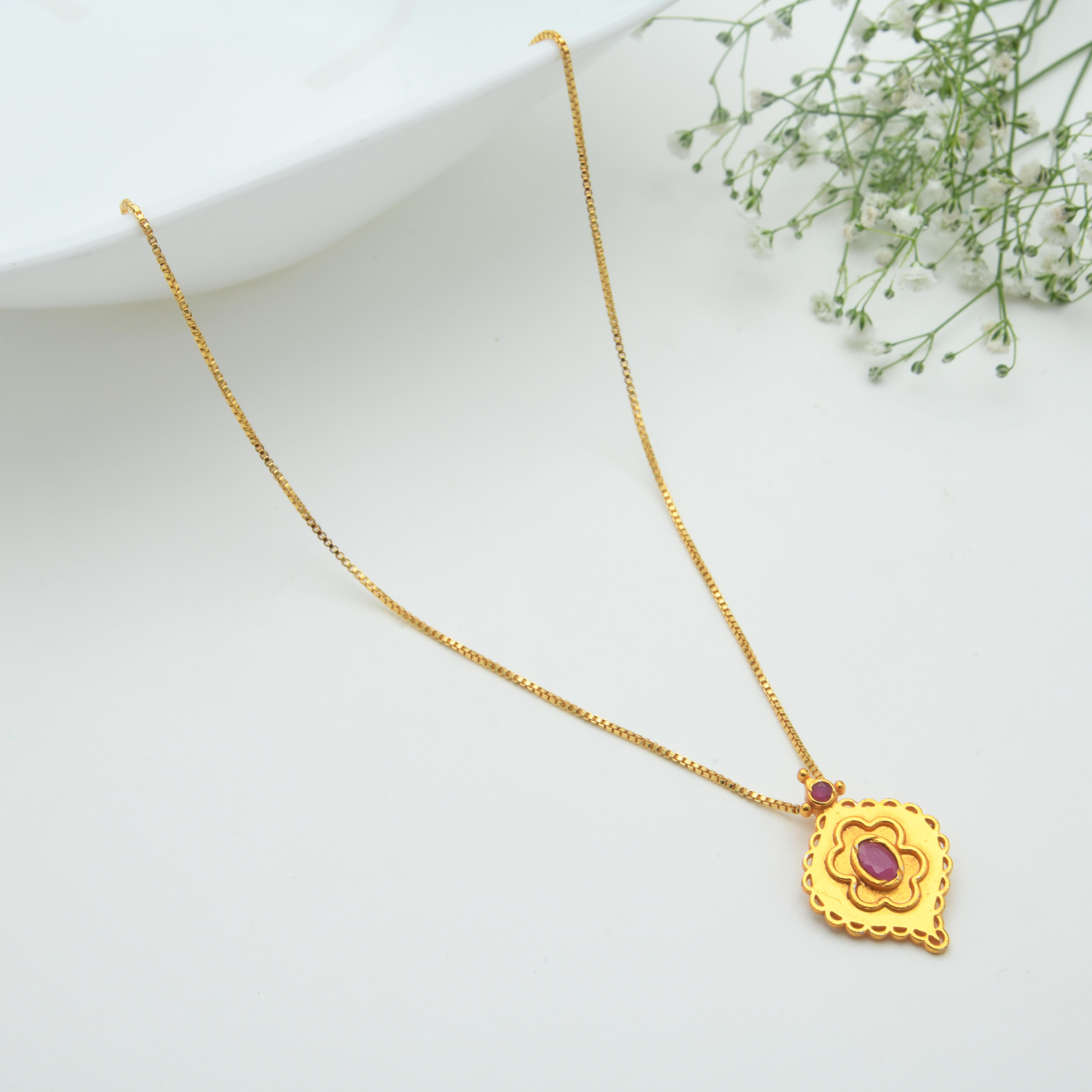 Pushpam Pendant Necklace