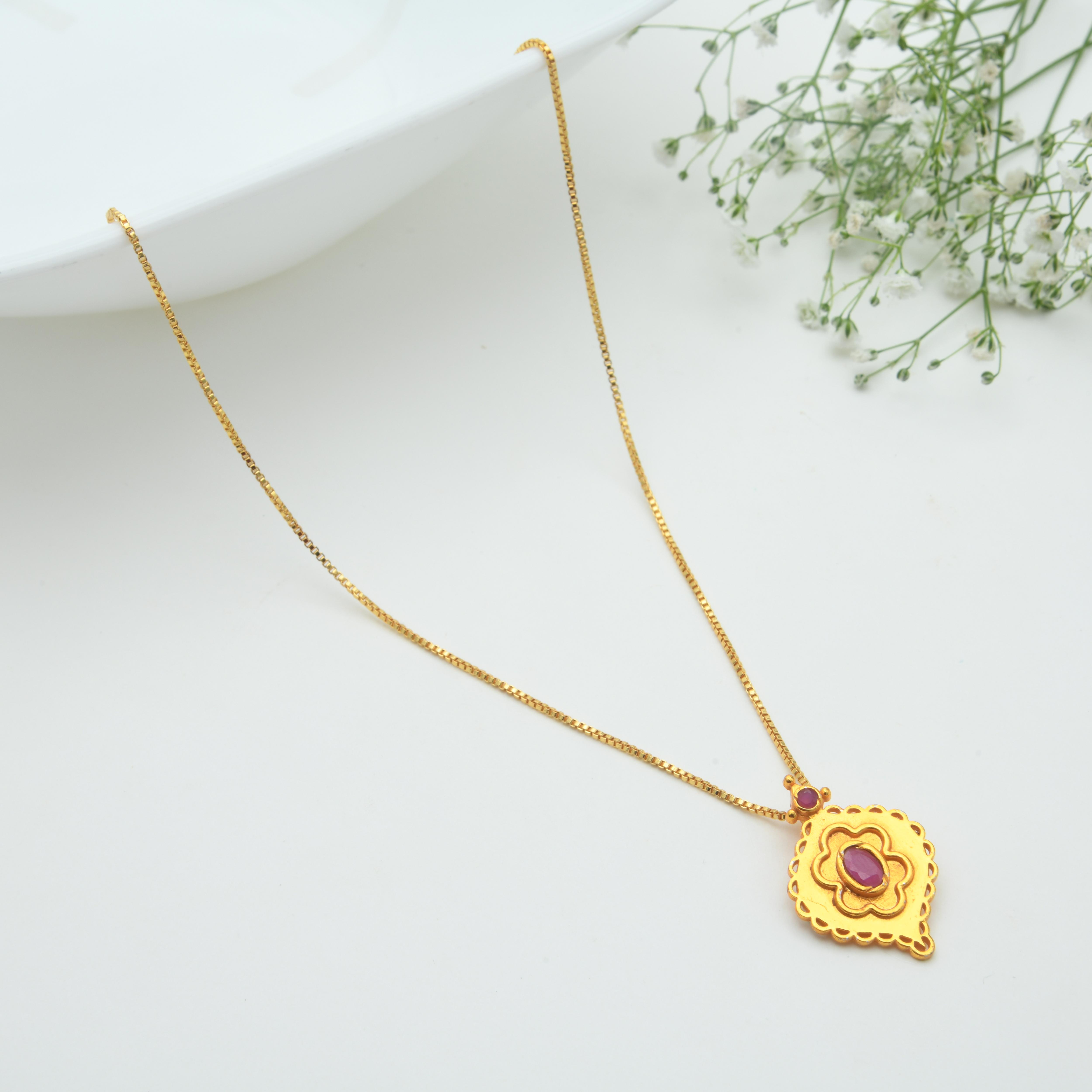 Pushpam Pendant Necklace
