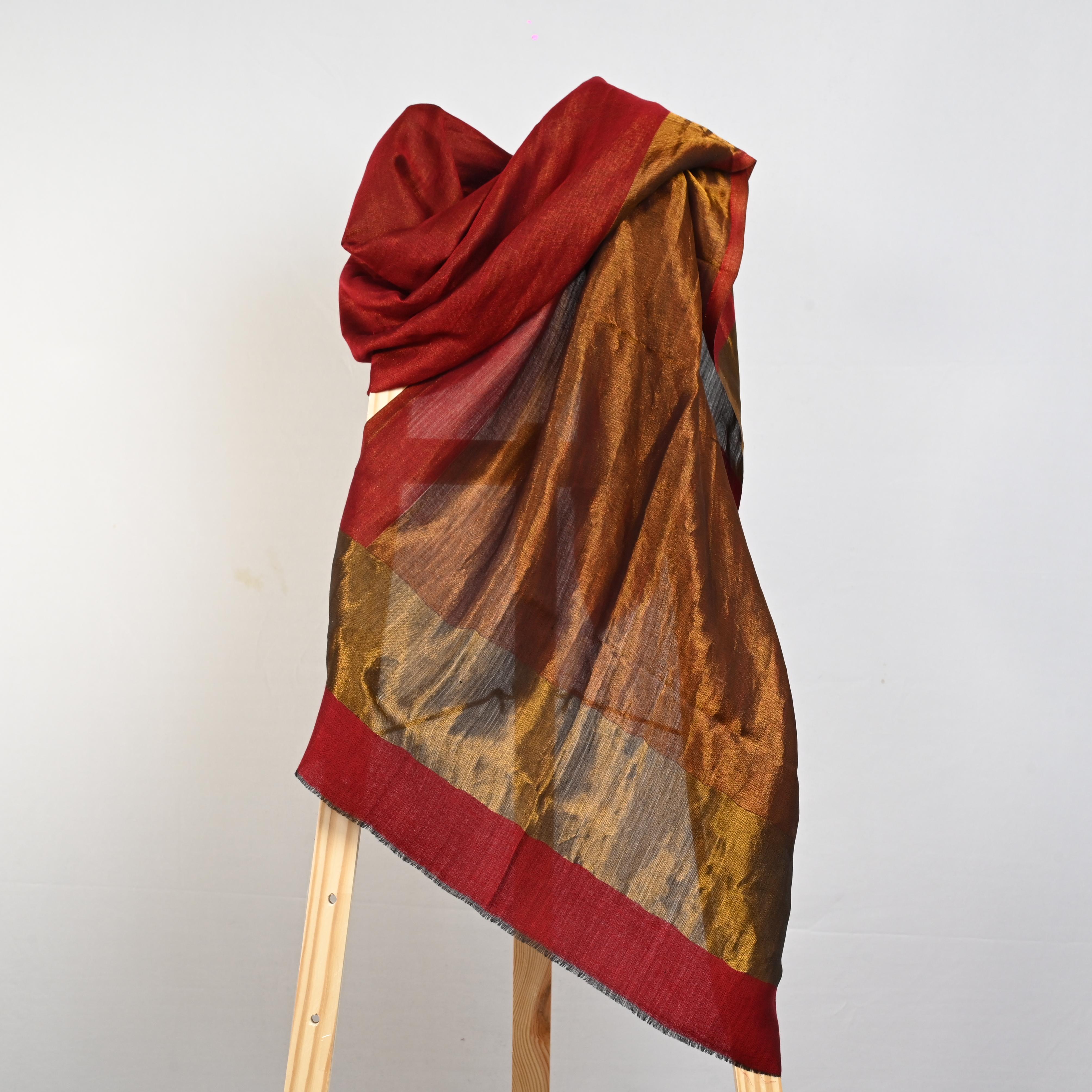 Fine Wool Zari Reversible Stole