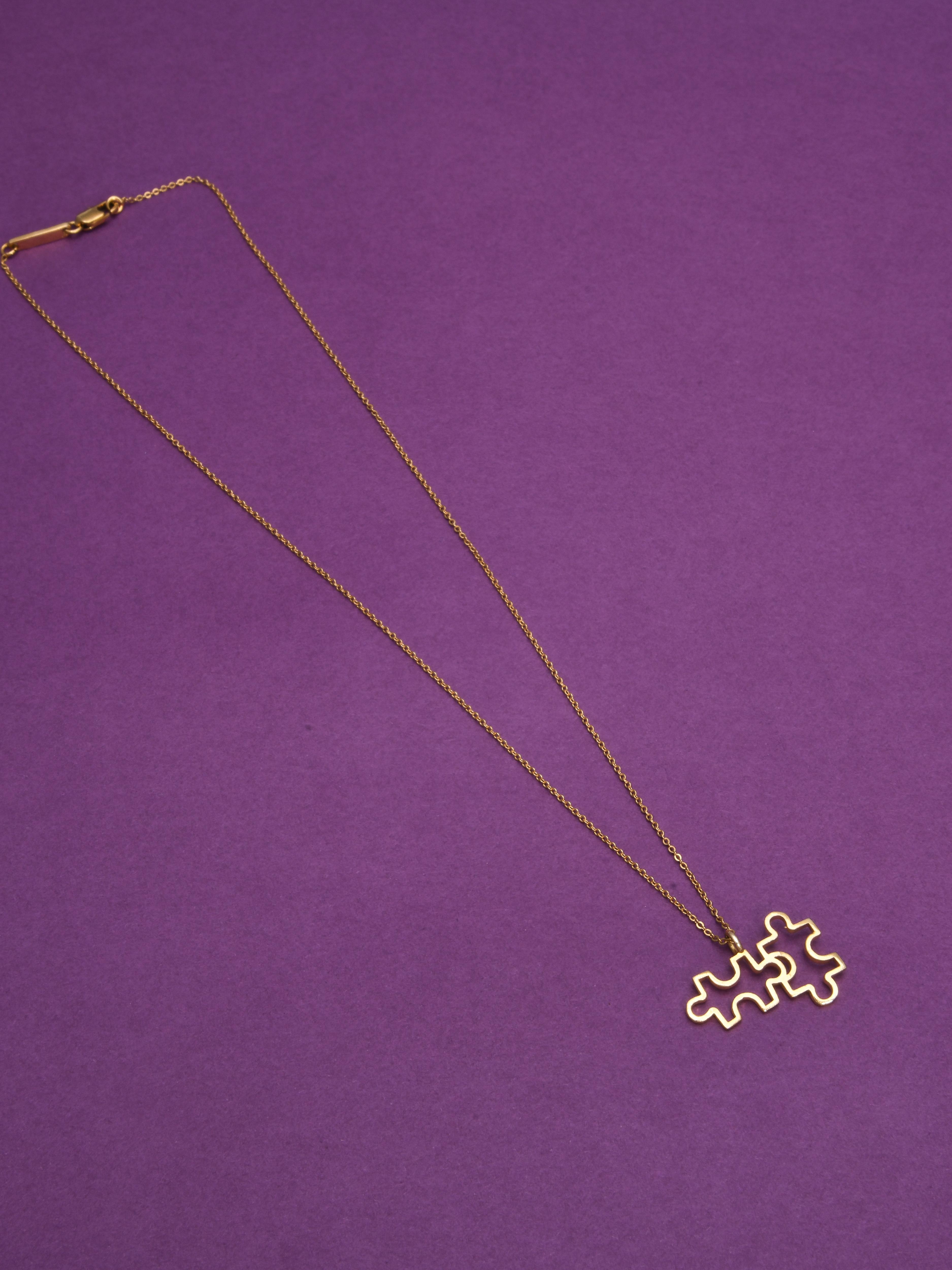 Jig Saw Pendant Necklace