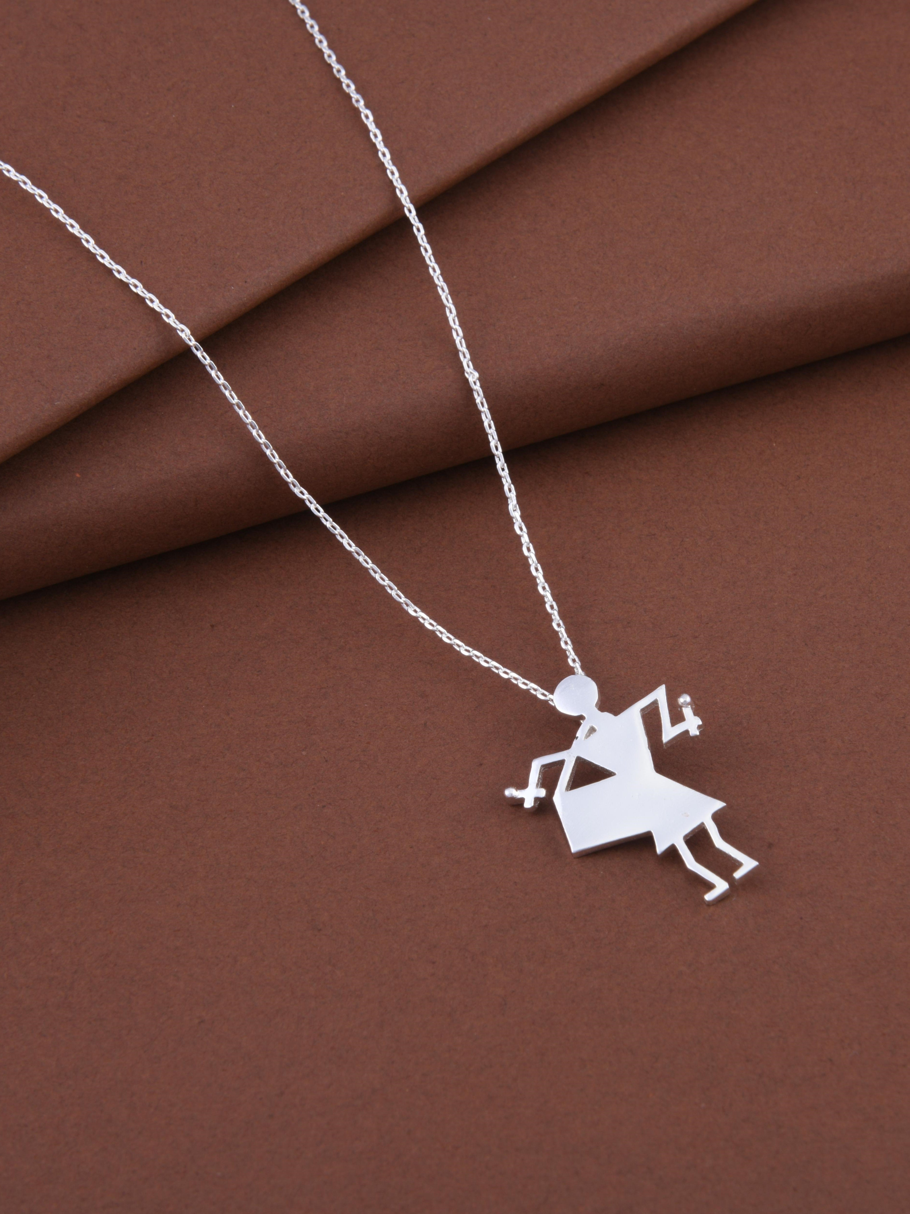 Drum Warli Pendant Necklace