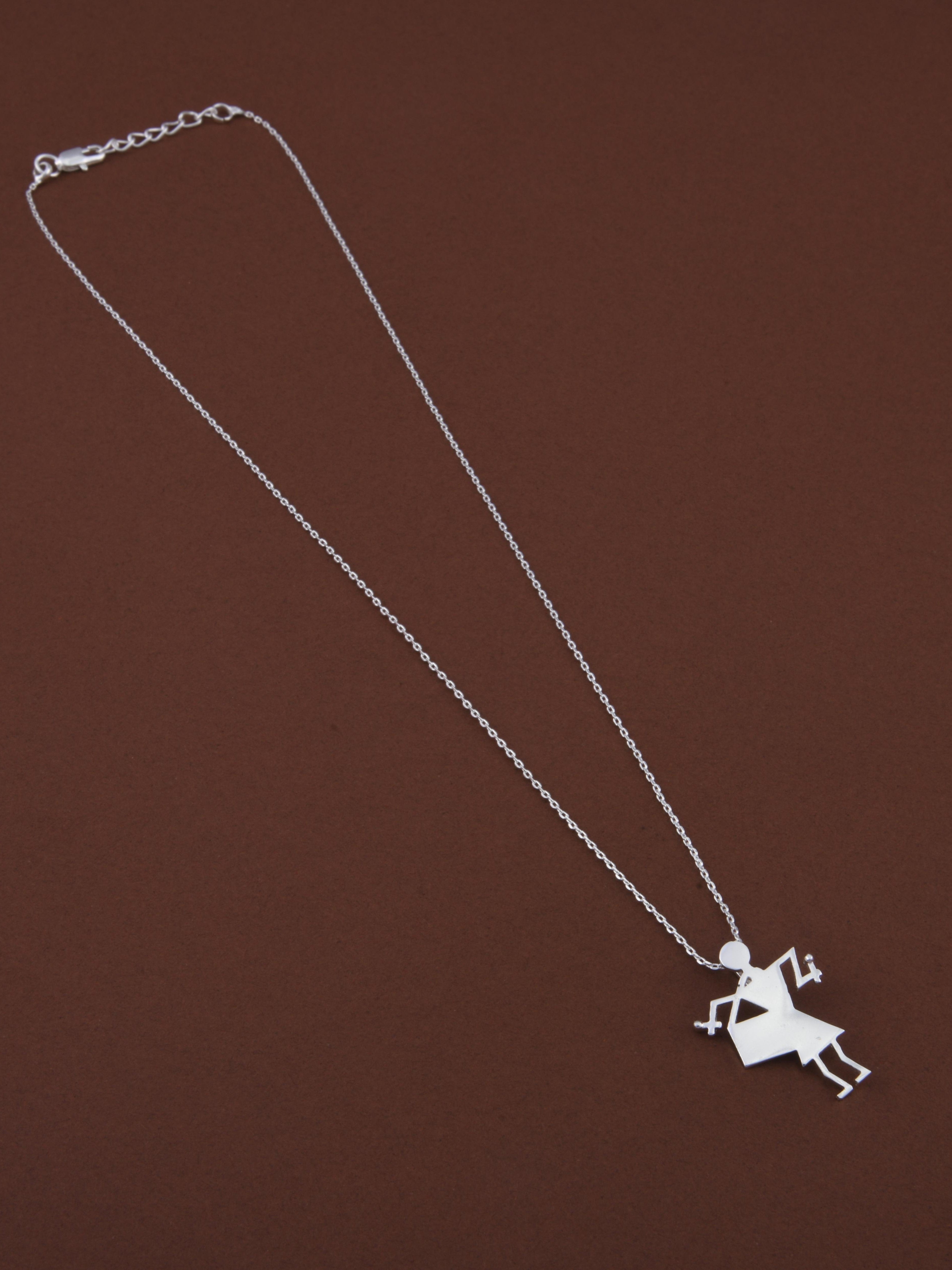 Drum Warli Pendant Necklace