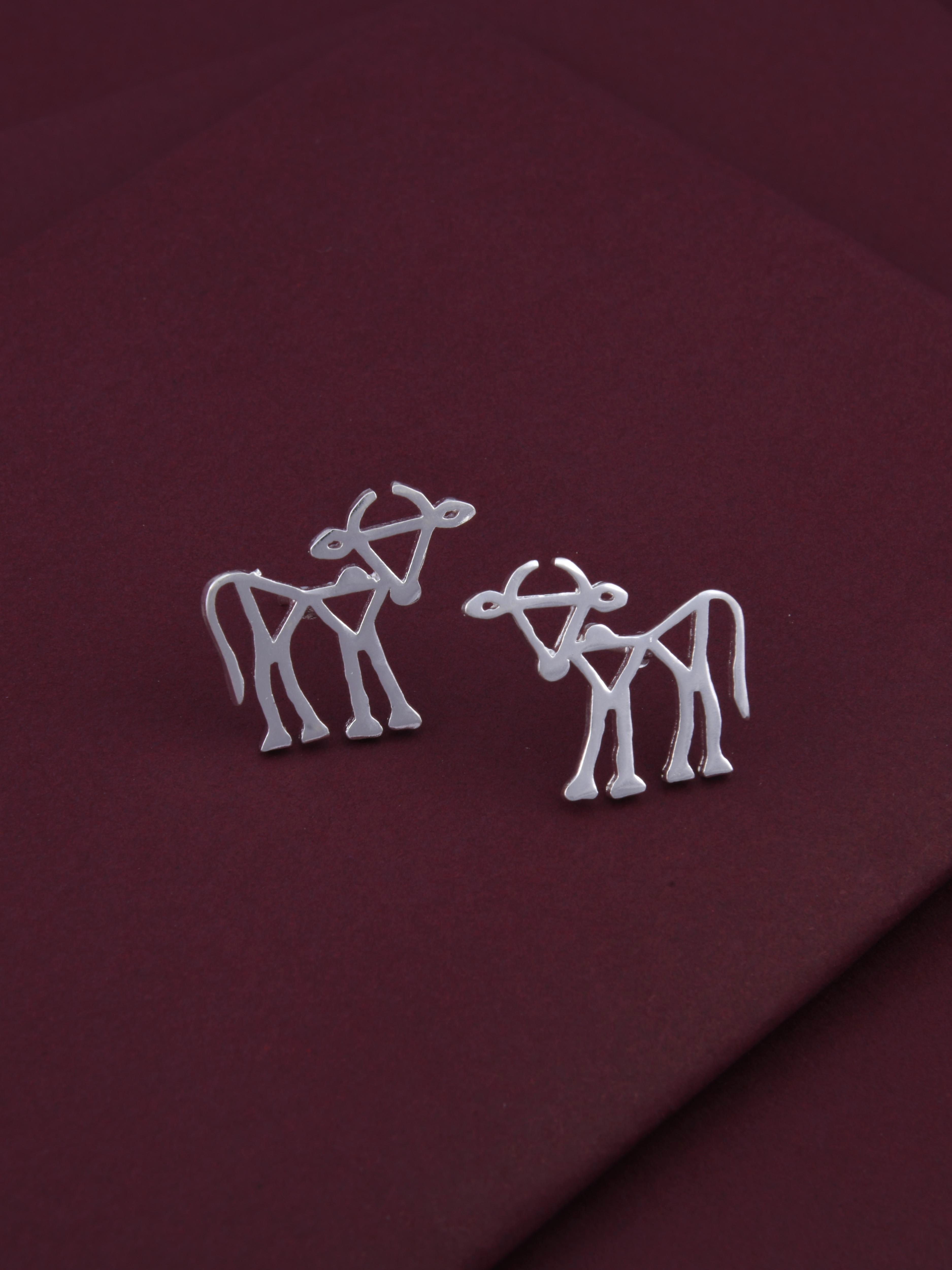 Warli Cow Earrings