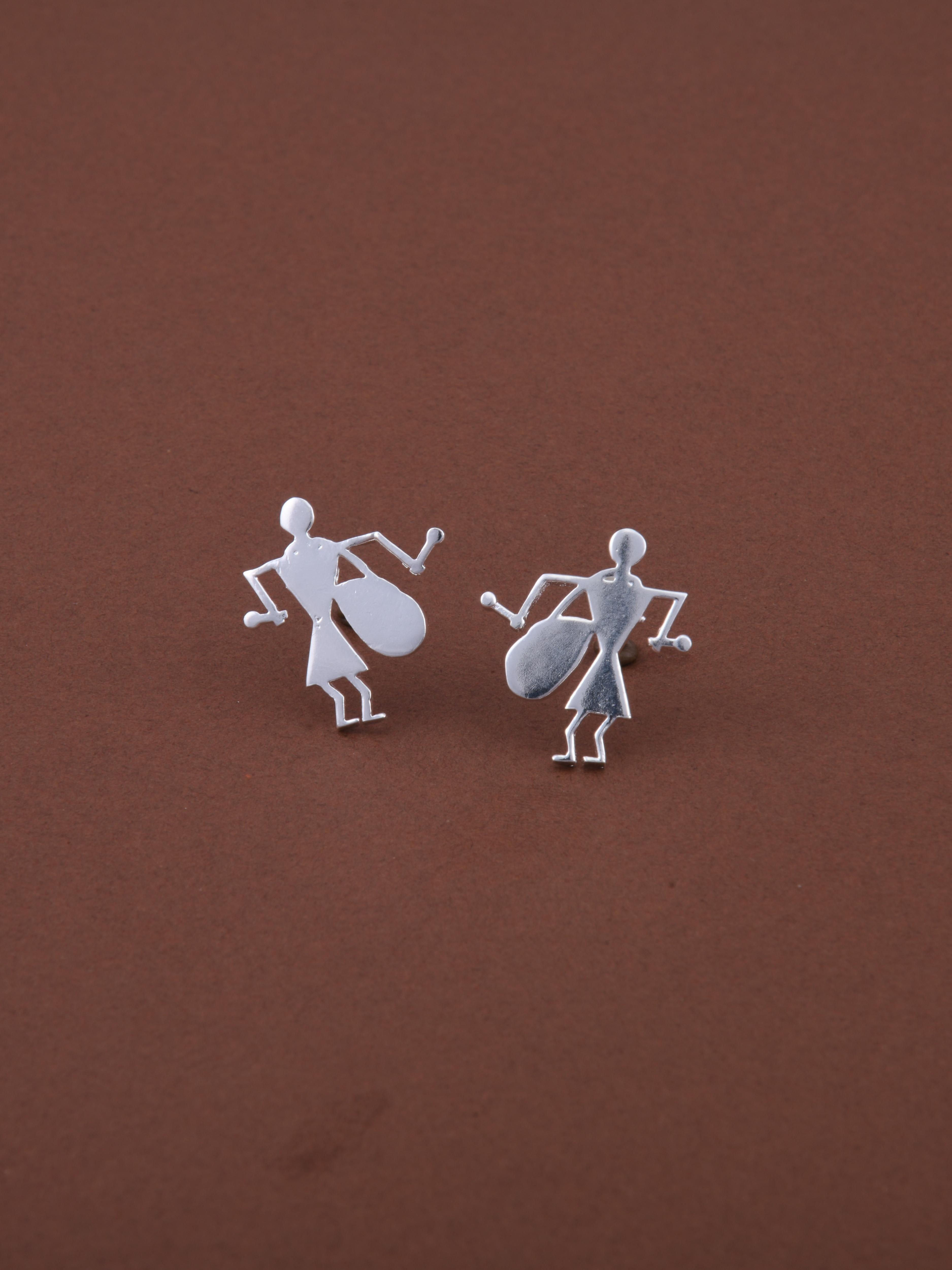 Bodhran Warli Earrings