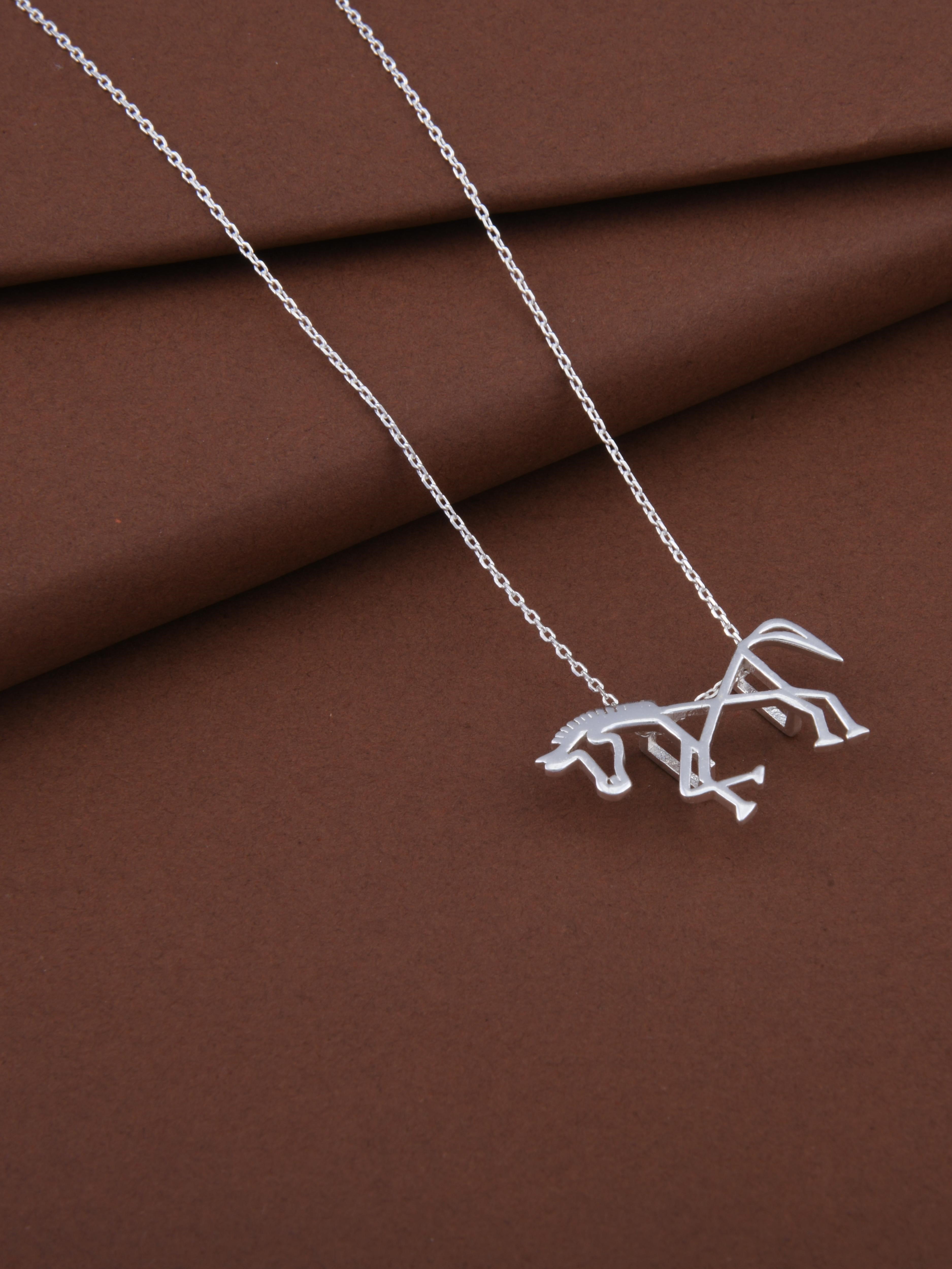 Warli Horse Pendant Necklace