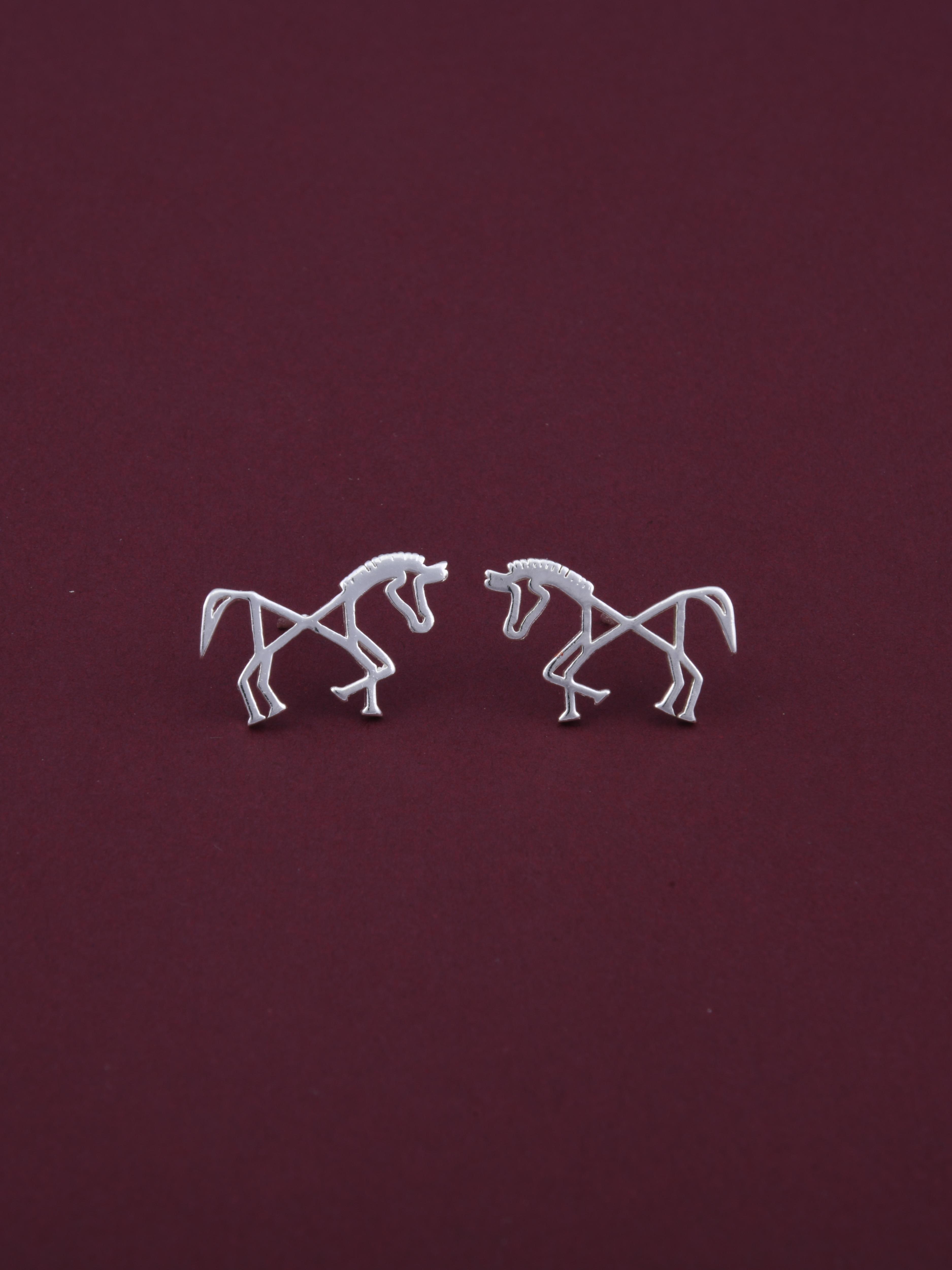 Warli Horse Earrings