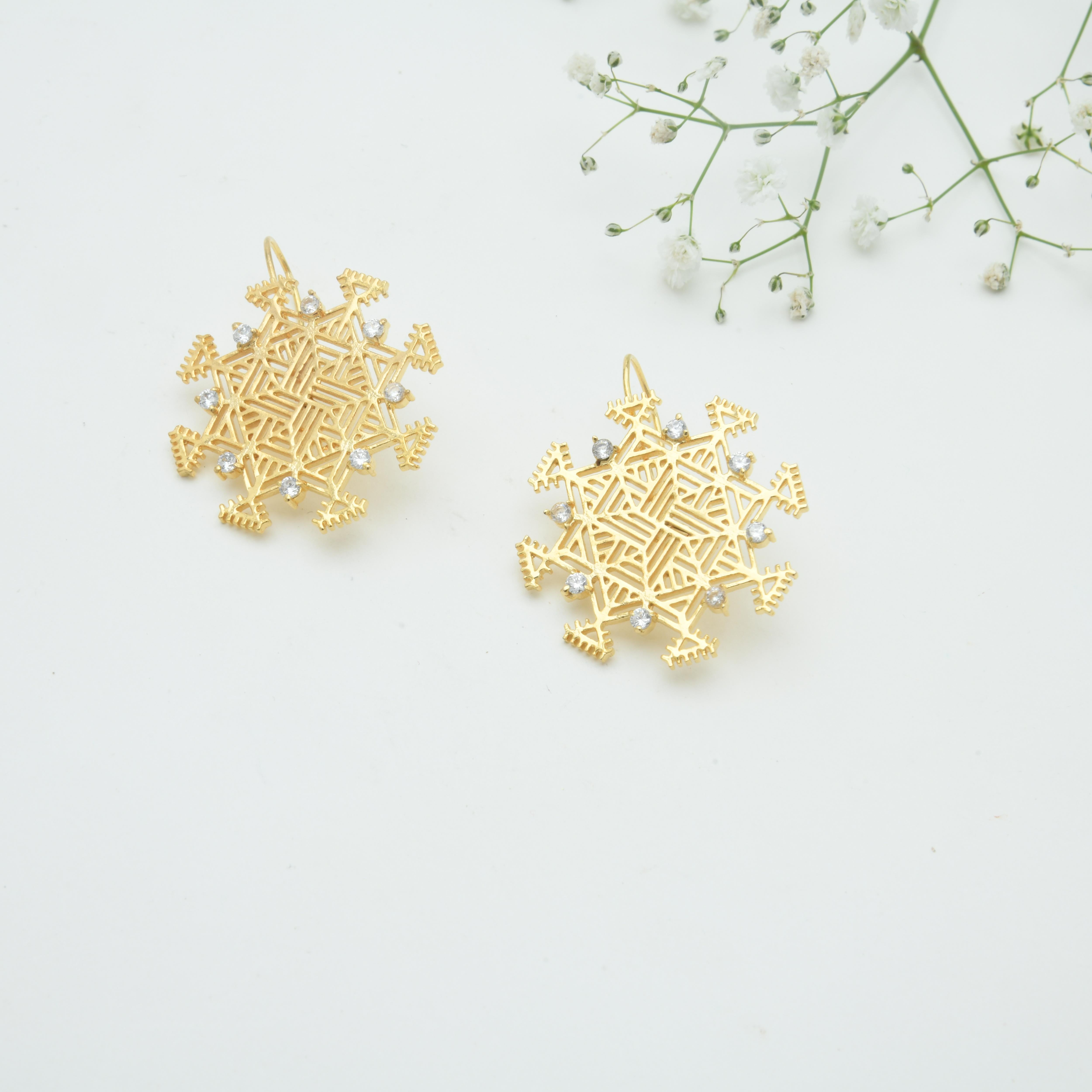 Chowk Purna Big Hook Earring