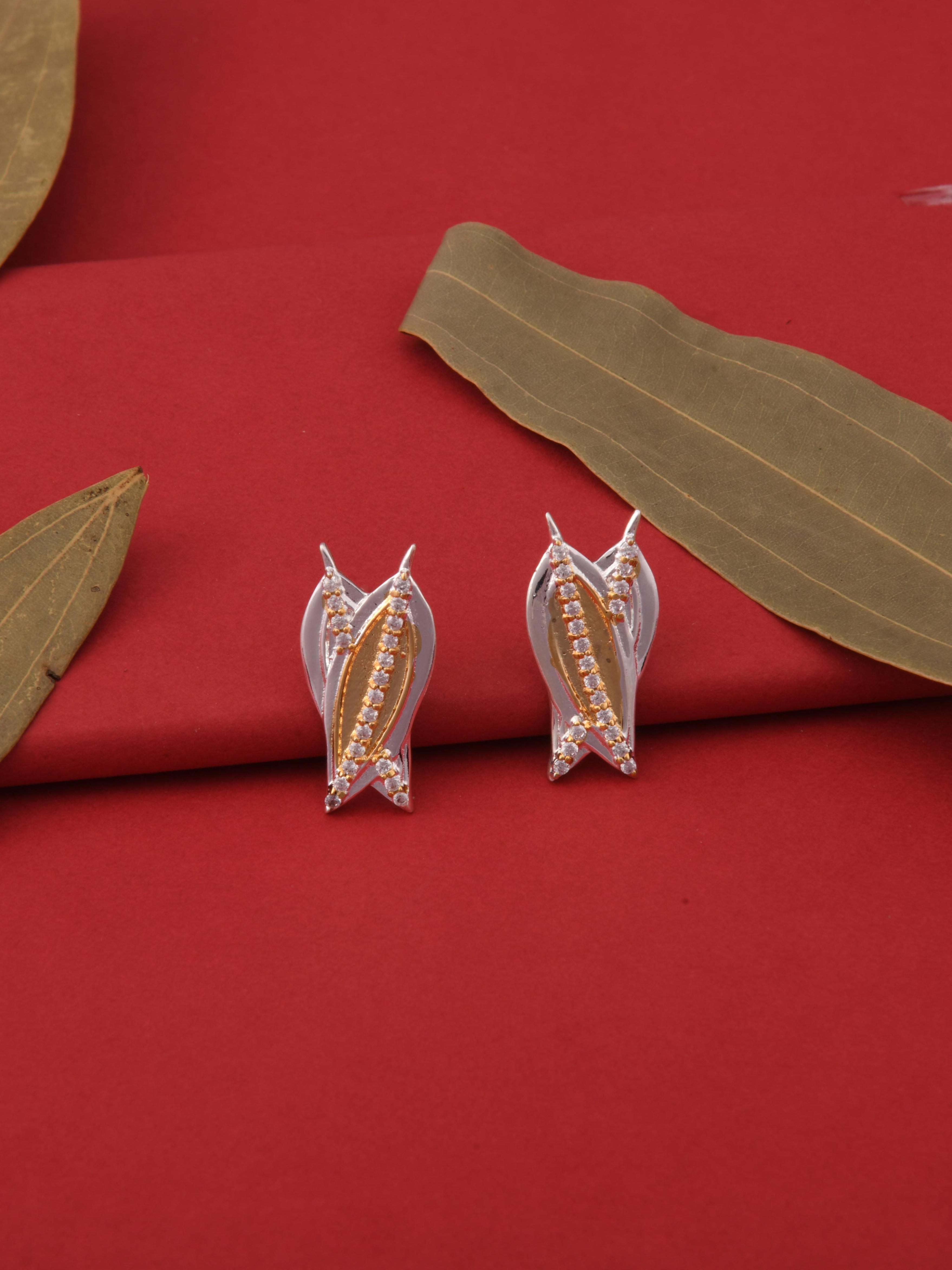 Bay Leaf Gold+Silver Spice Earrings