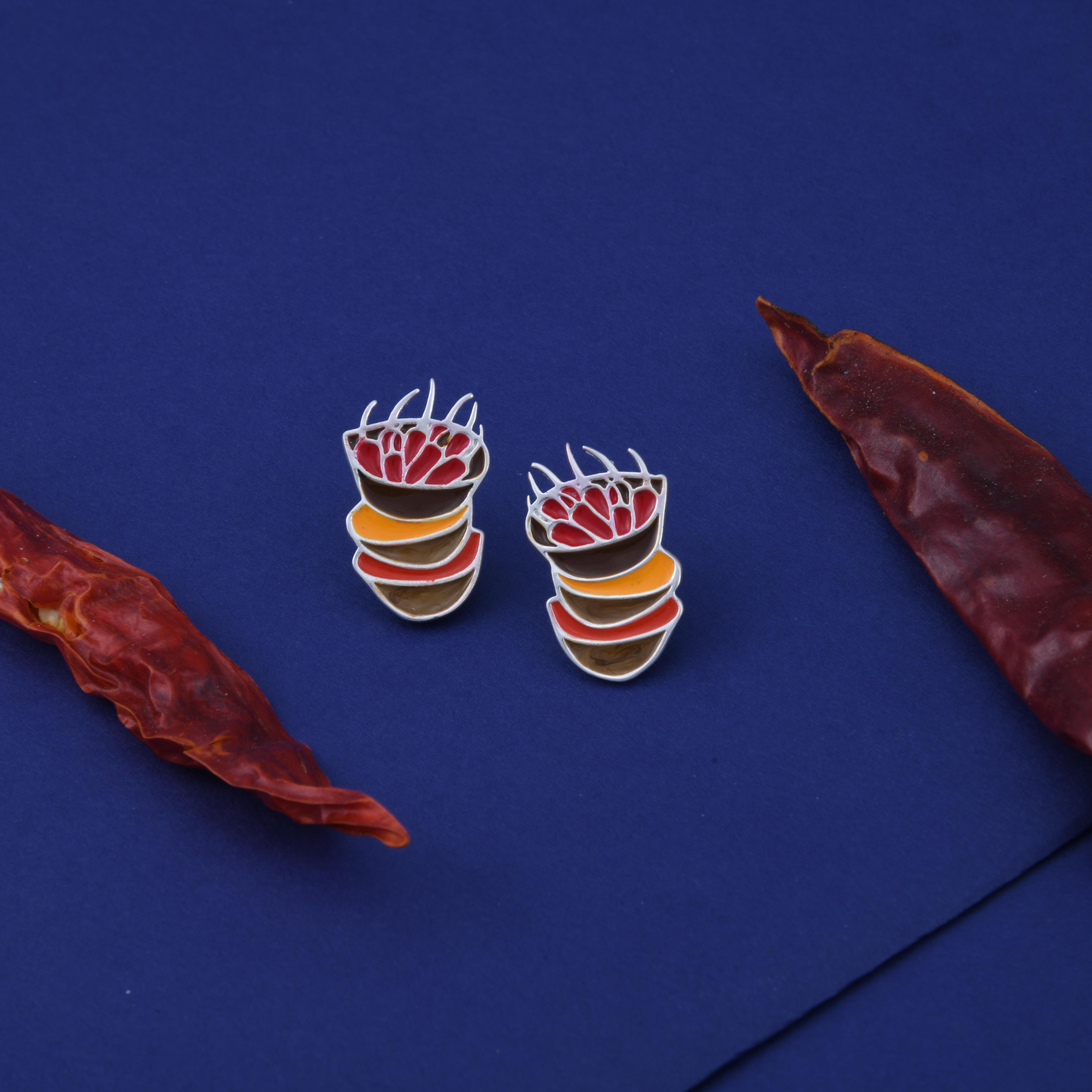 Red Chilli Basket Spice Earrings