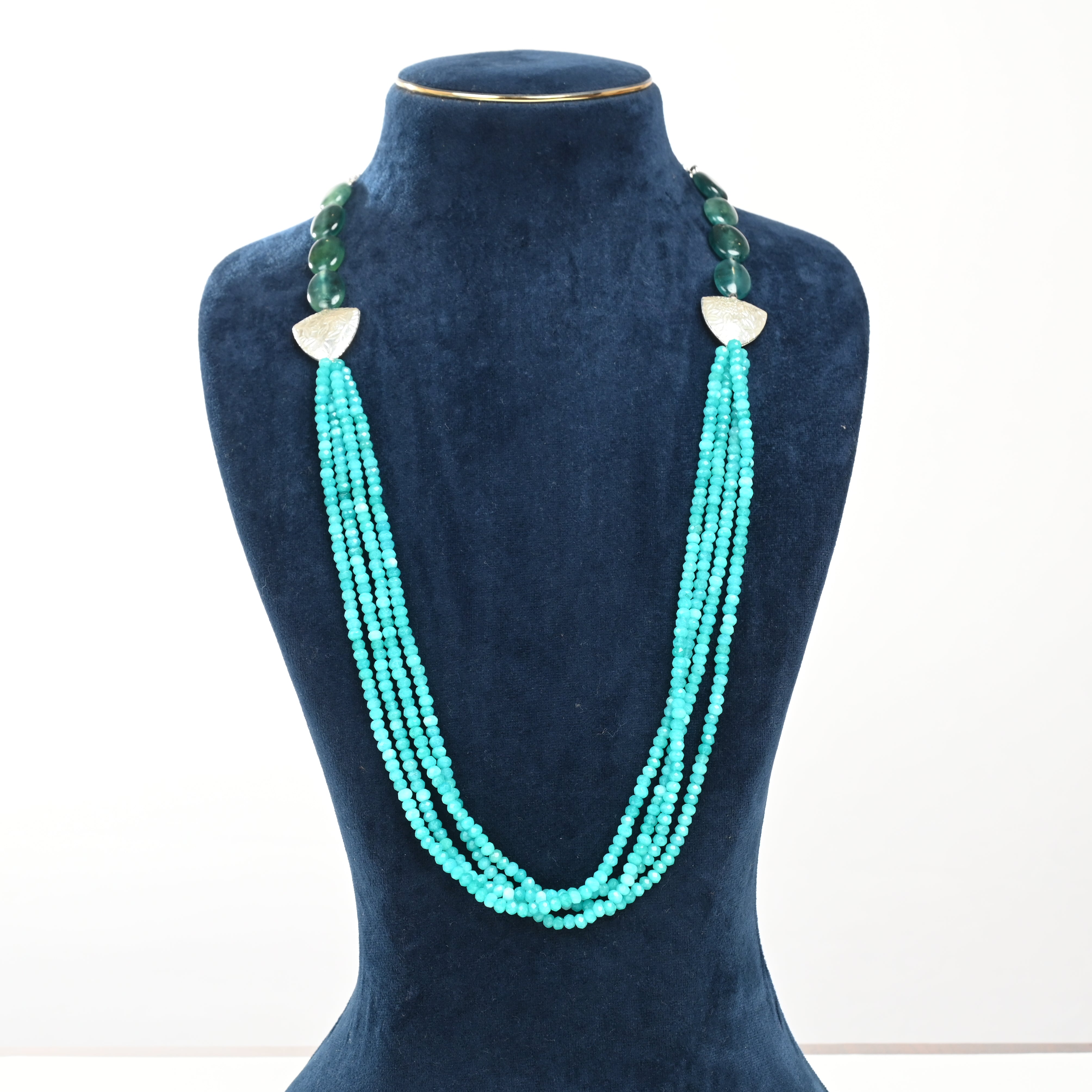 Turquoise Layered Beaded Necklace
