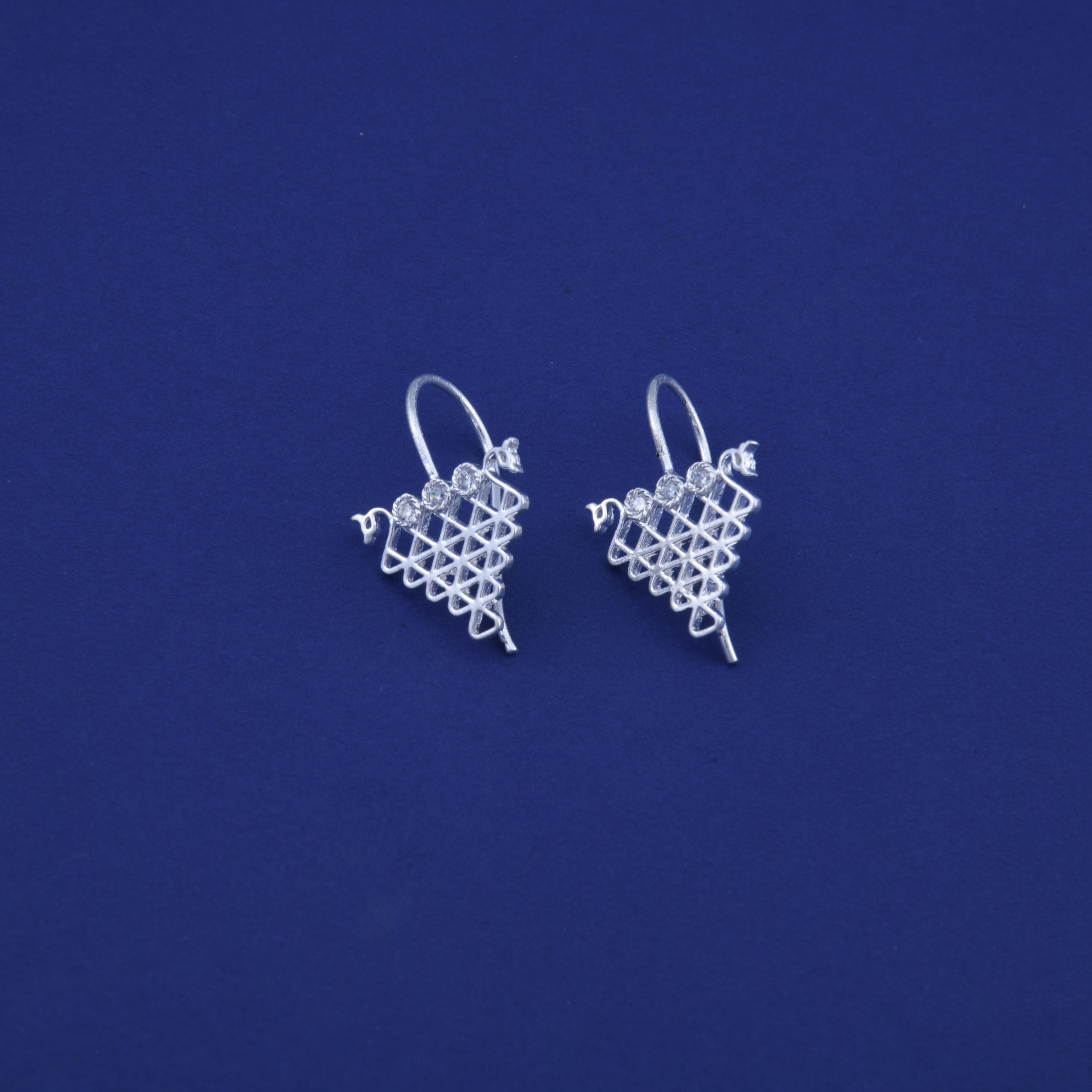 Saraswati Peacock Hook Earrings