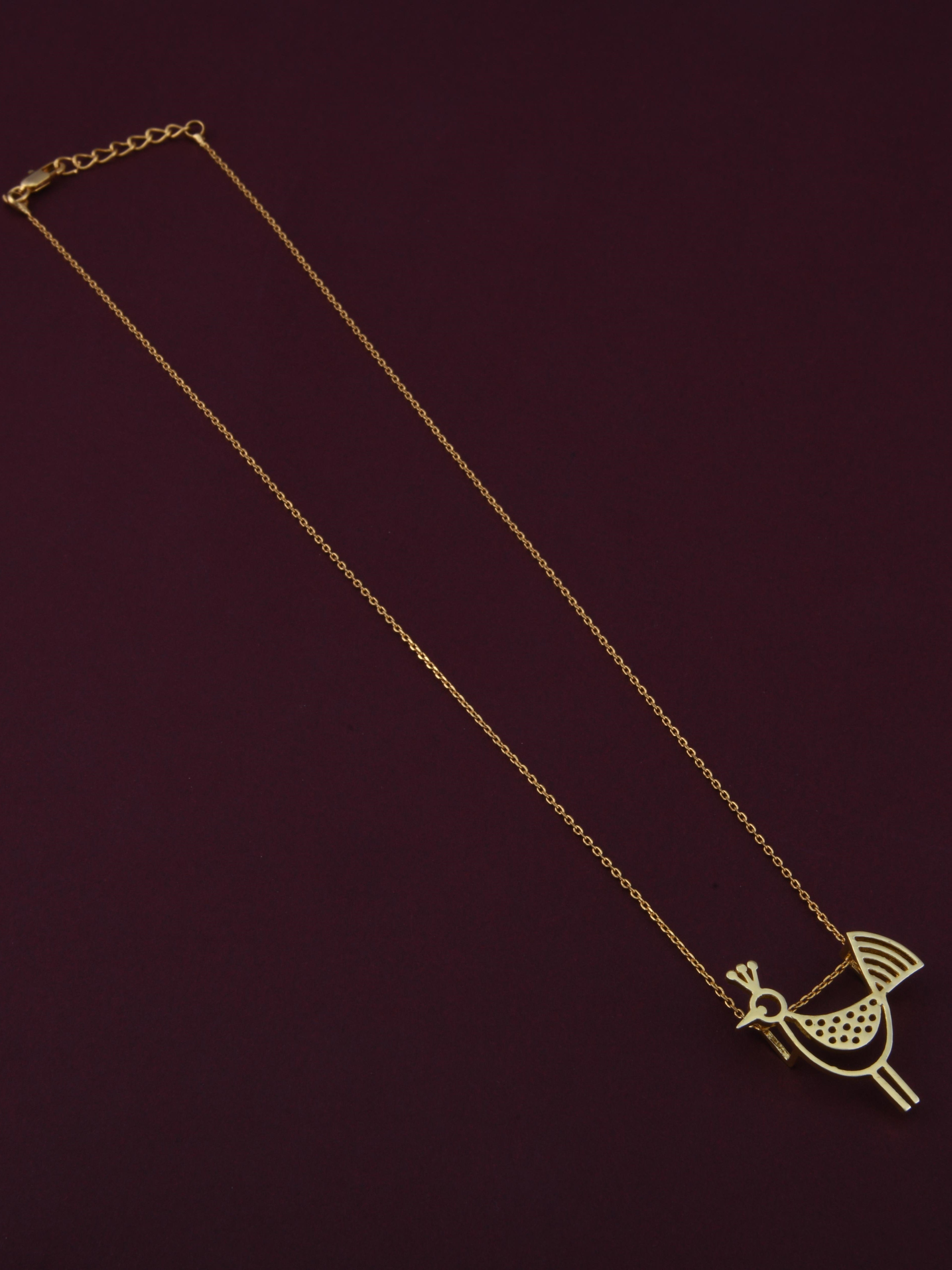 Warli Bird Pendant Necklace