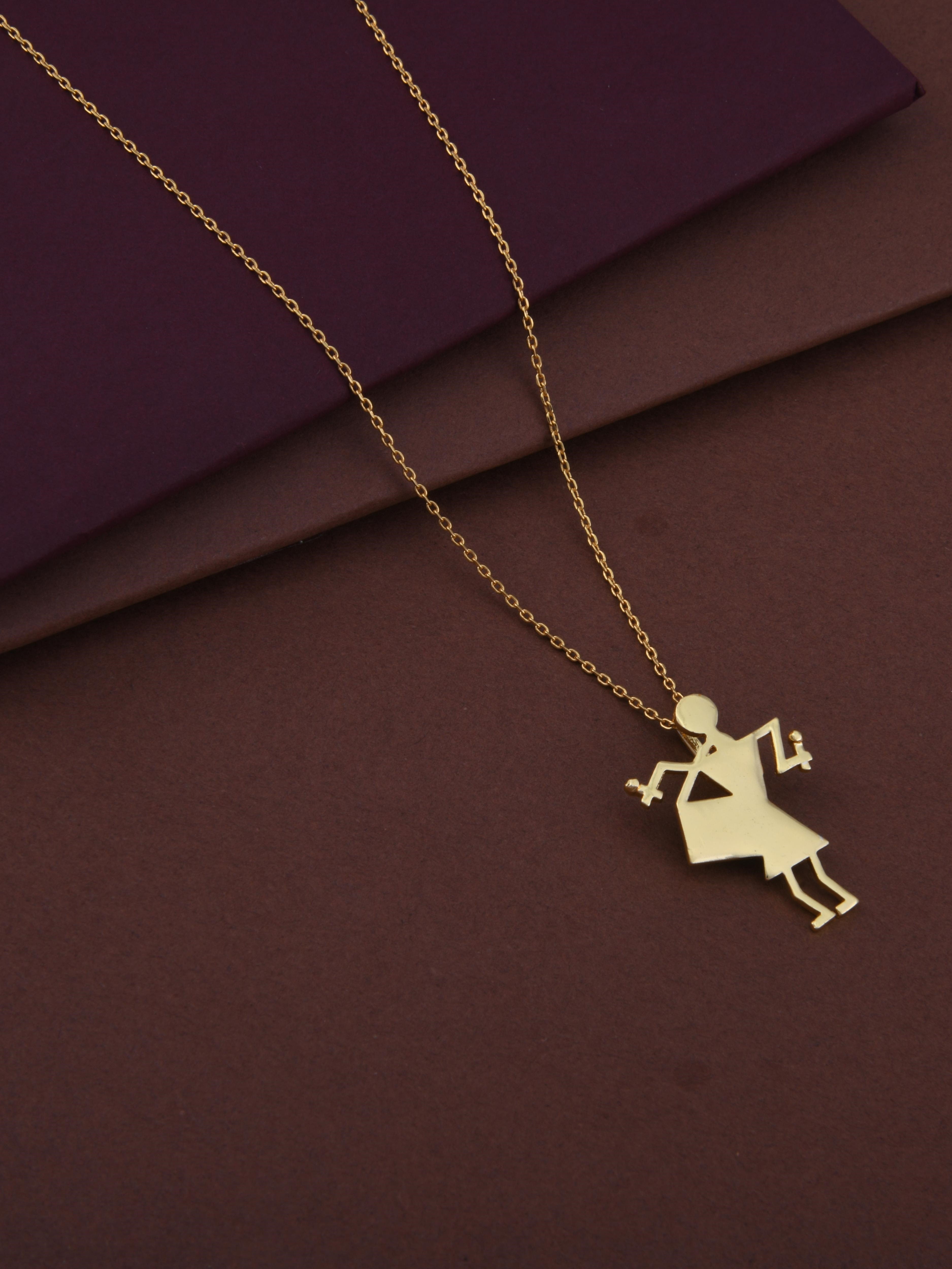 Drum Warli Pendant Necklace