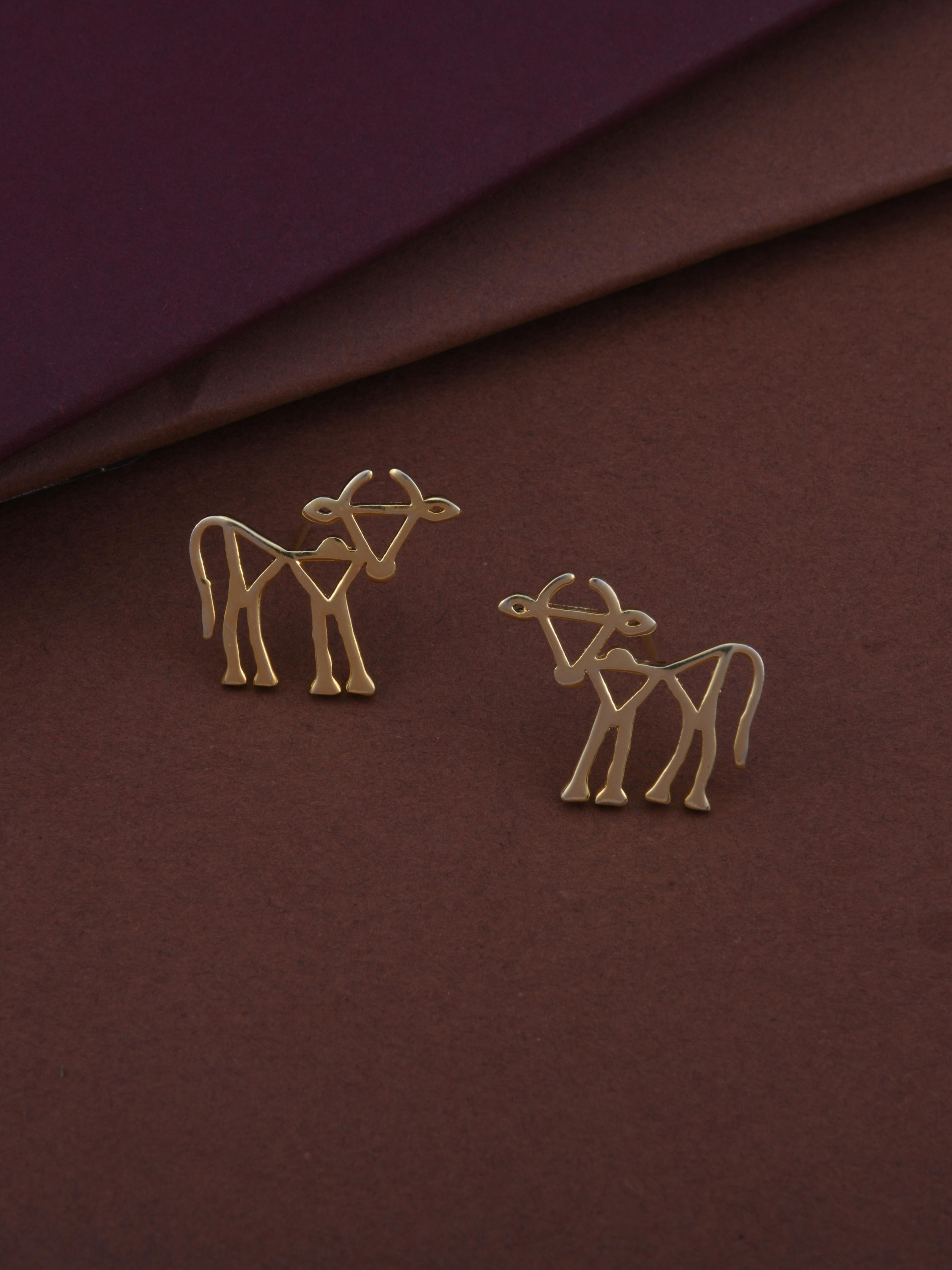 Warli Cow Earrings