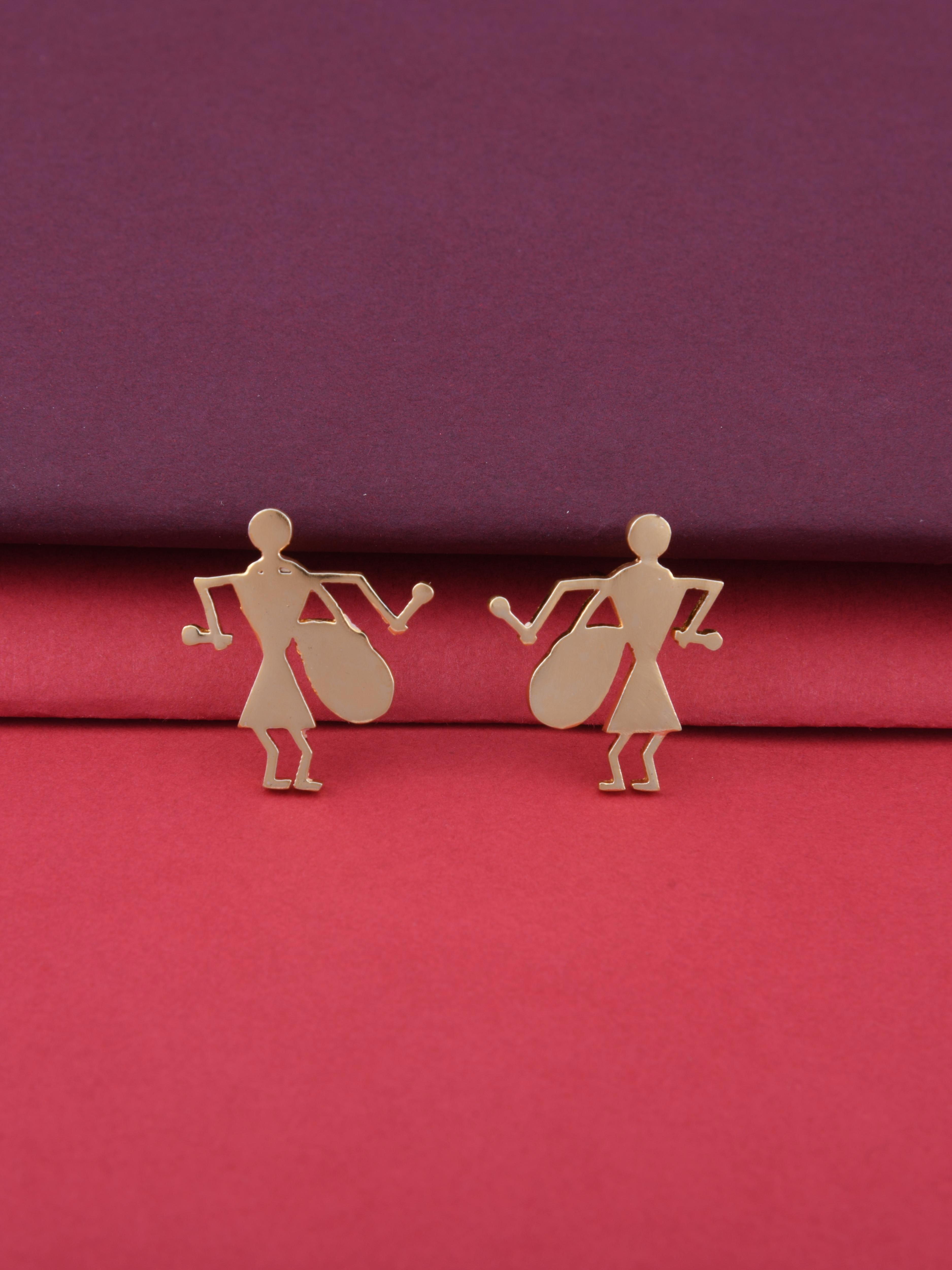 Bodhran Warli Earrings