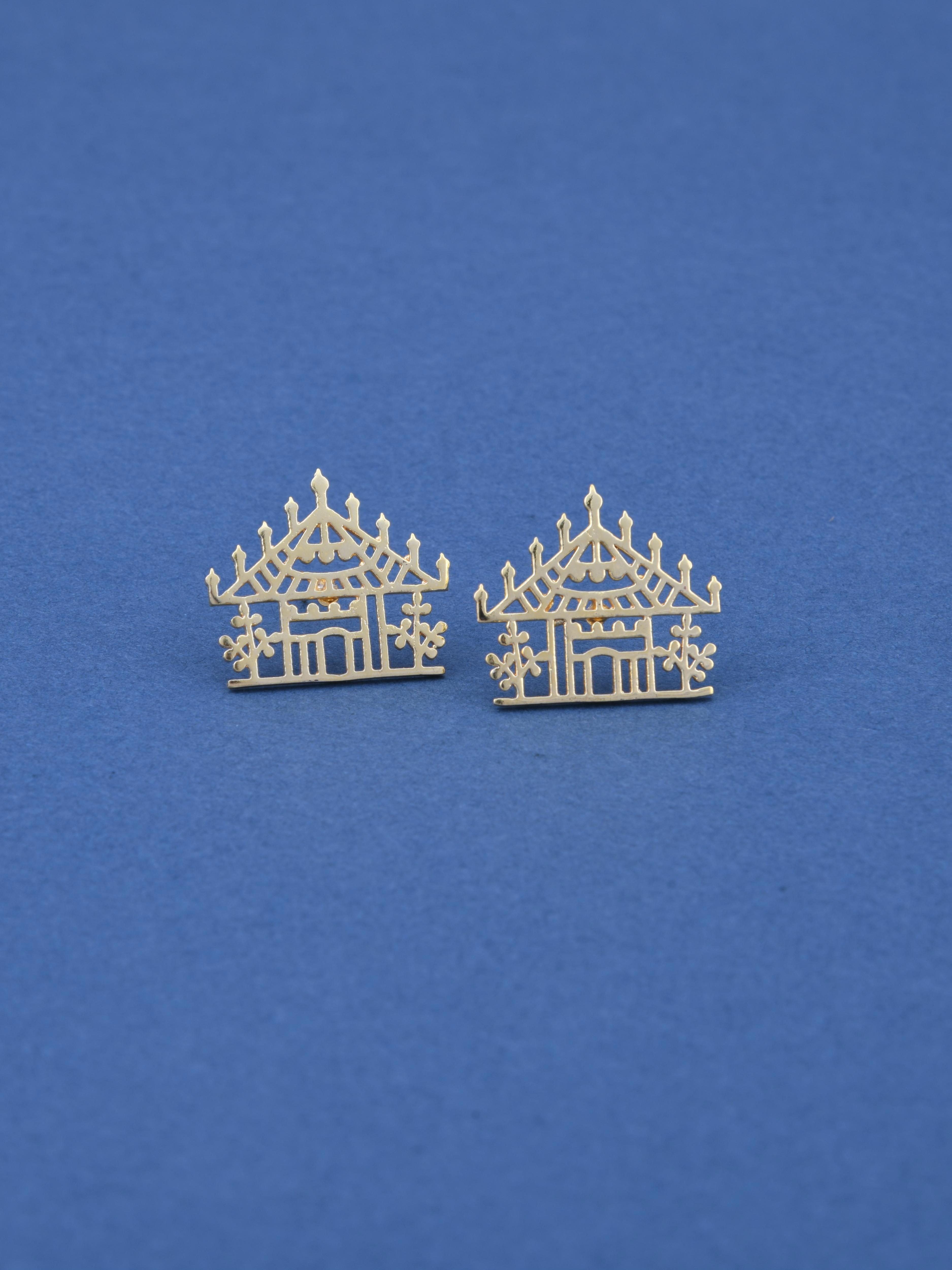 Warli House Earrings