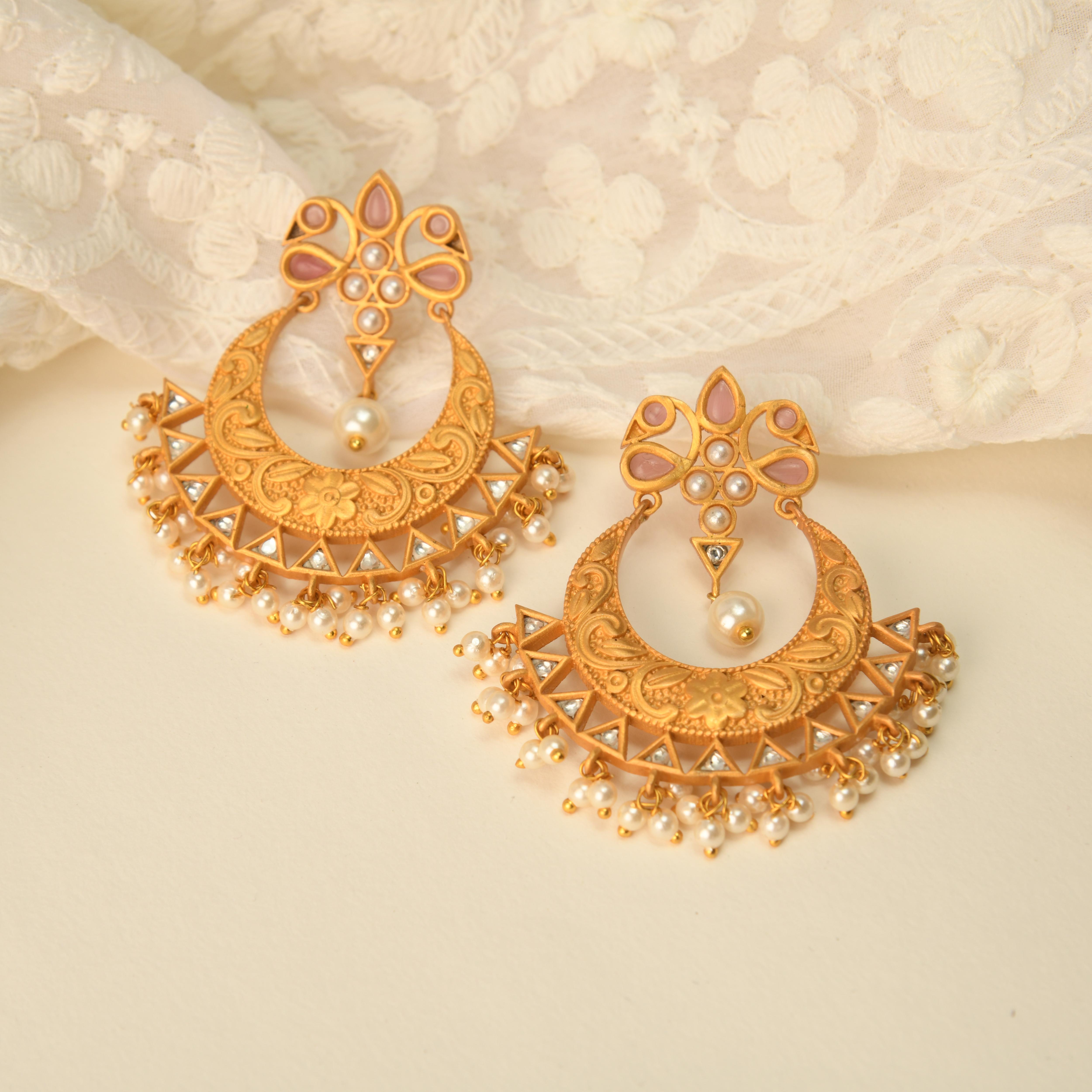 Matte Gold Bali Earrings