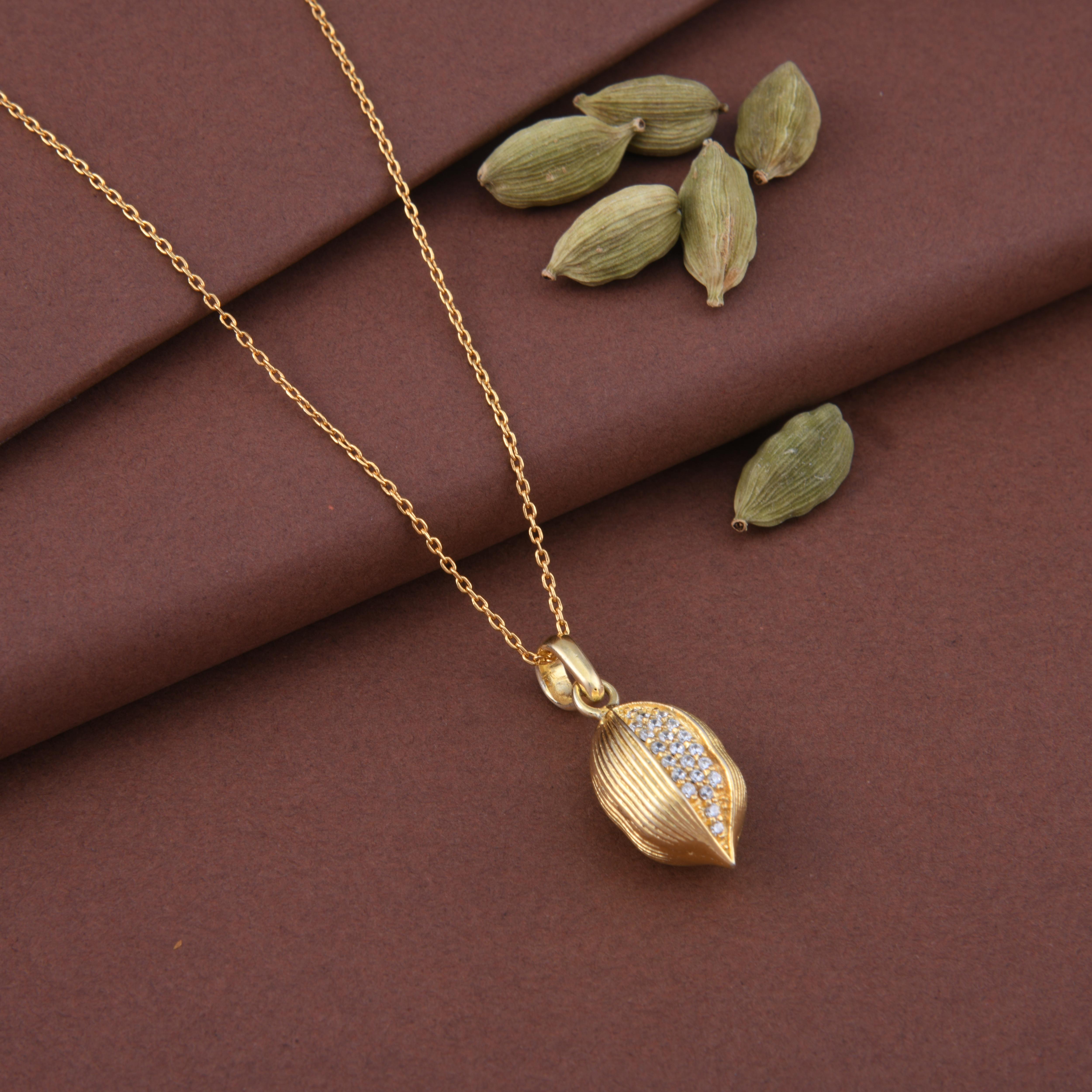 Cardamom Small Spice Pendant Necklace