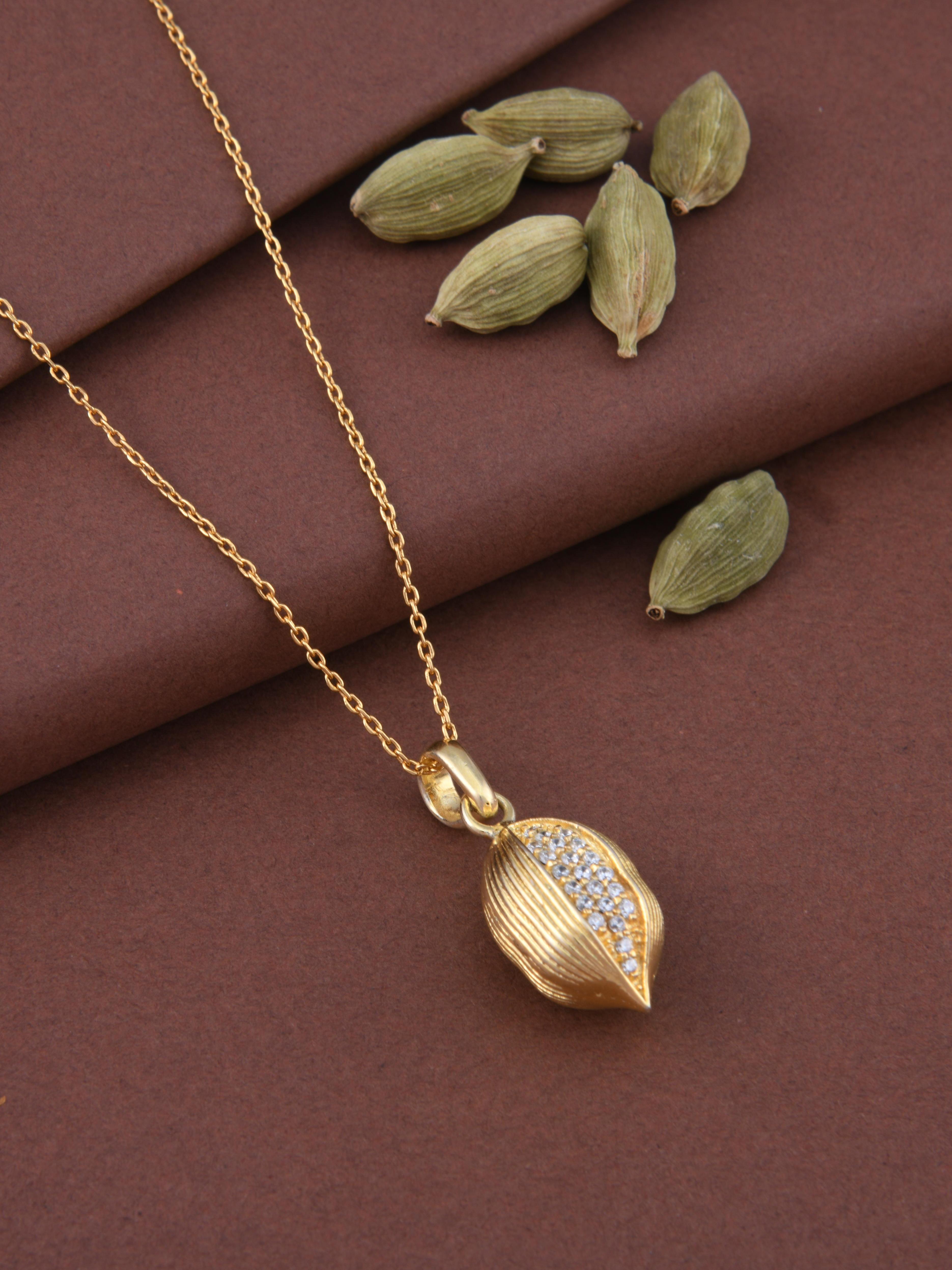 Cardamom Small Spice Pendant Necklace